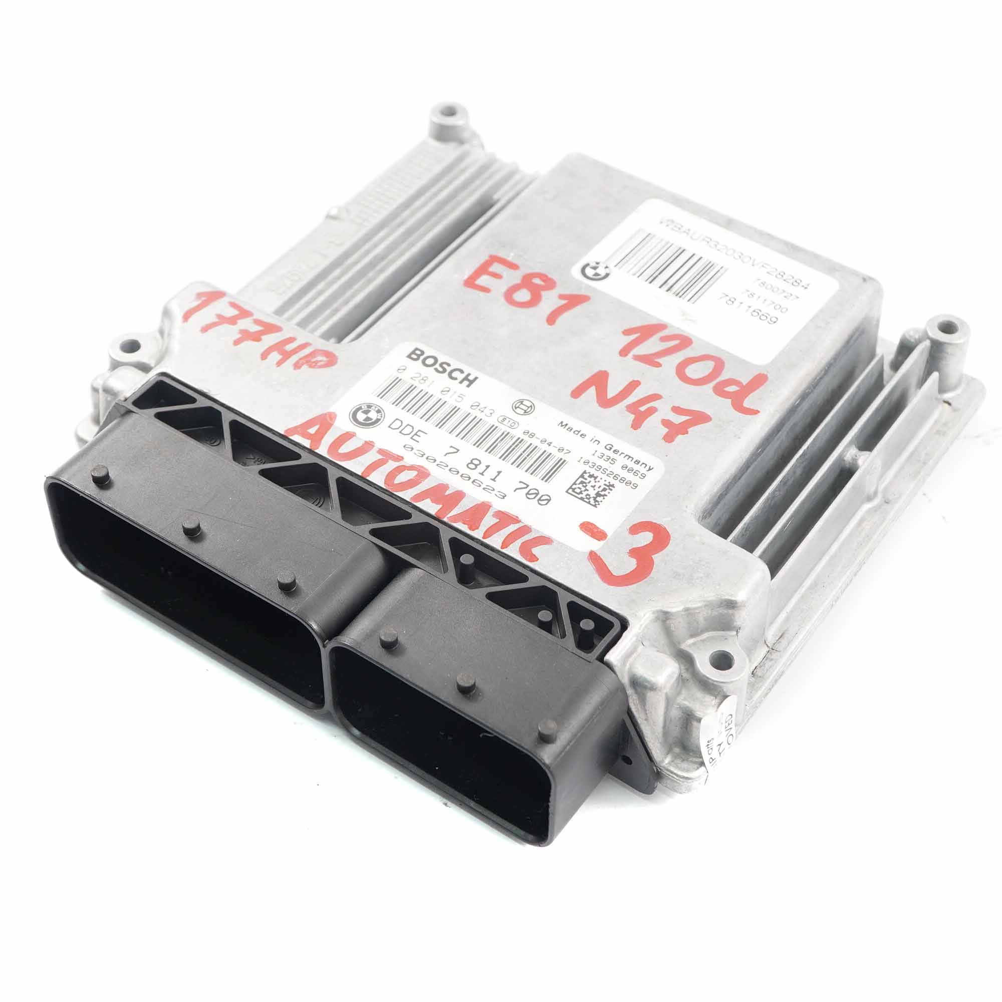 BMW E81 E87 E90 E91 120d 320d N47 177PS Motor Steuergerät ECU DDE 7811700