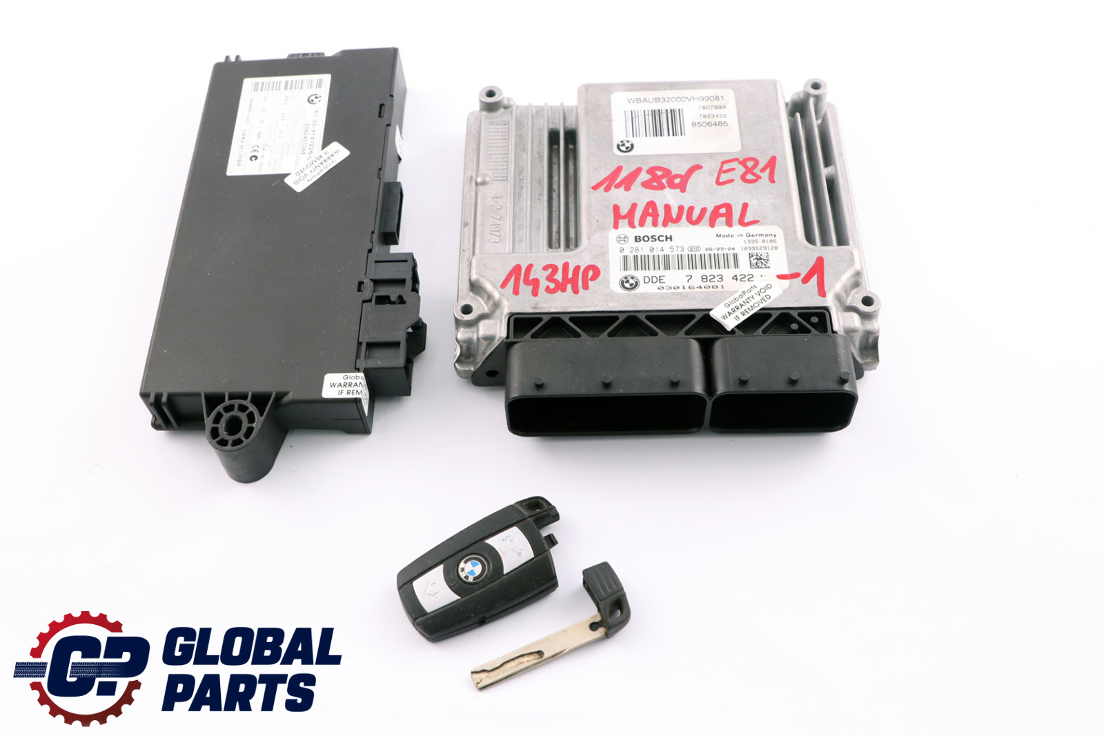 BMW E87 E90 LCI N47 118d 318d Diesel ECU Steuergerät DDE 7823422 CAS3 Schlüssel