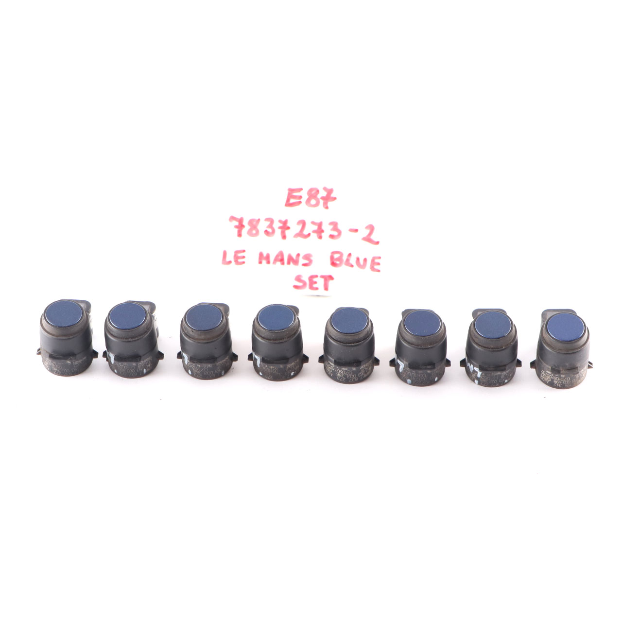 8 x Park sensor BMW E81 E87 E90 PDC Ultraschall Le Mans Blau 381 Set 7837273