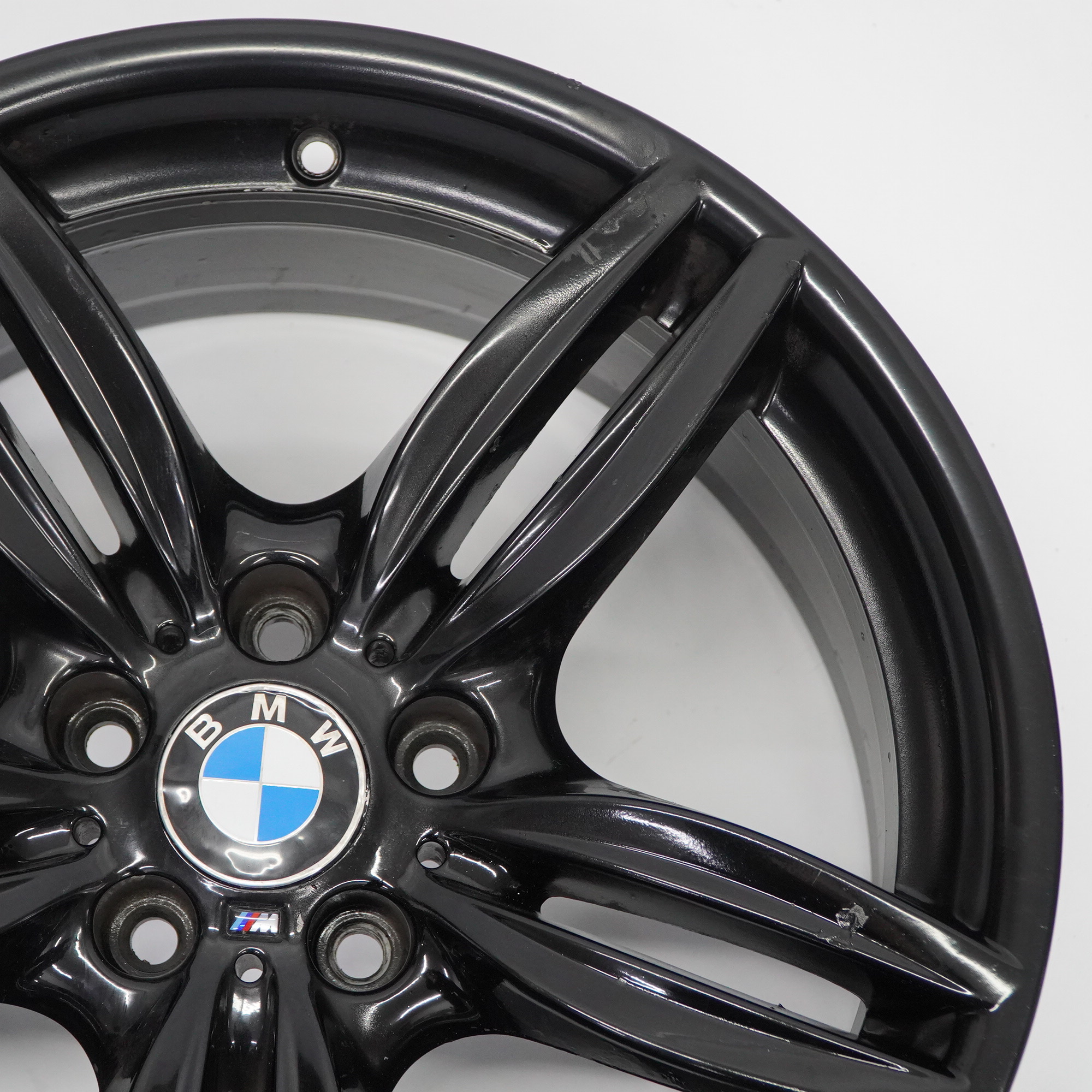 BMW F10 F11 F12 Jante avant en alliage noir 19" 8,5J M Double rayon 351 7842652