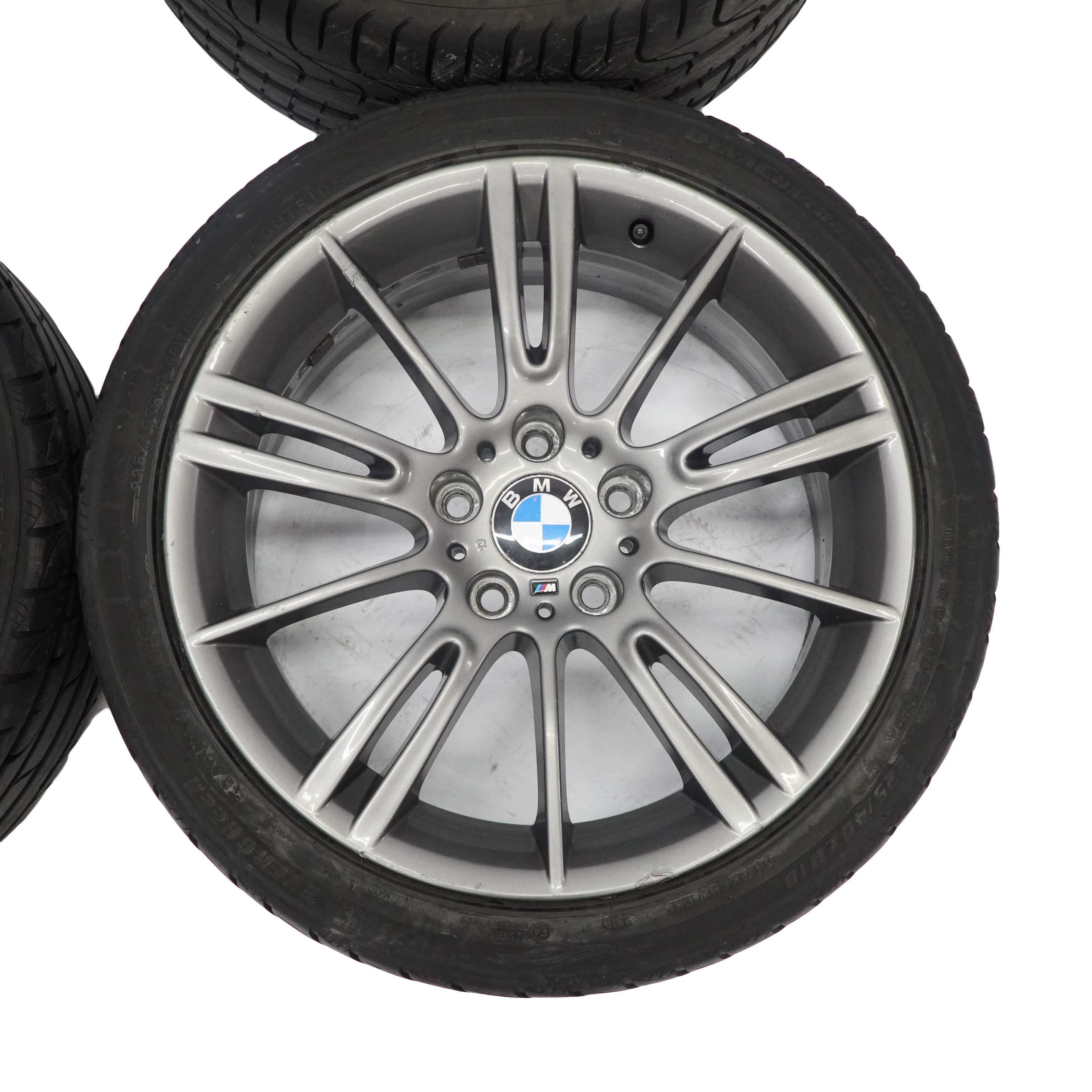 BMW E90 E92 Complete Set 4x Wheel Rim 18" Tyres M Spider Spoke 193 Ferricgrey