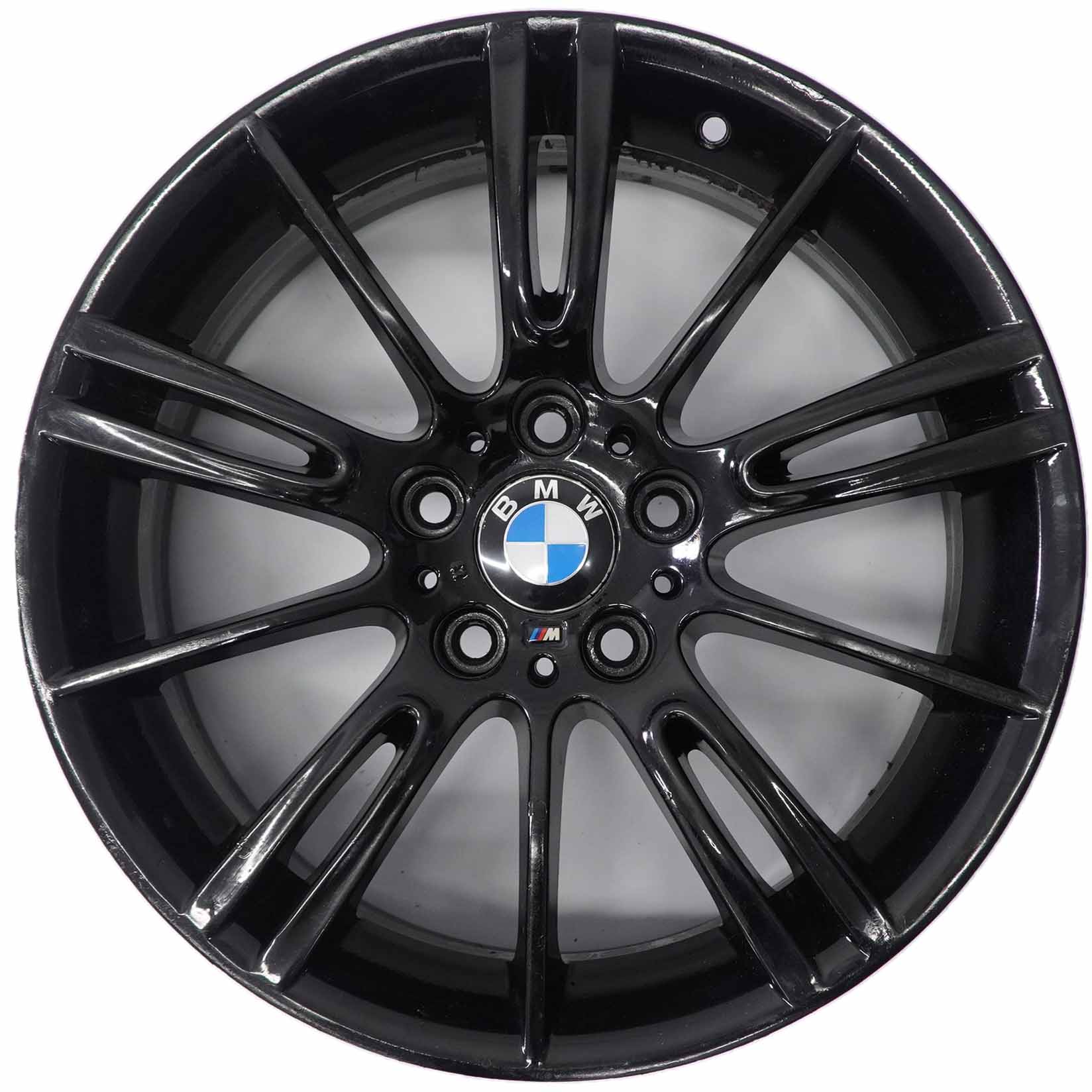 BMW E90 Noir Jante Roue Avant Alliage 18" ET:37 8.5J M Spider Spoke 193