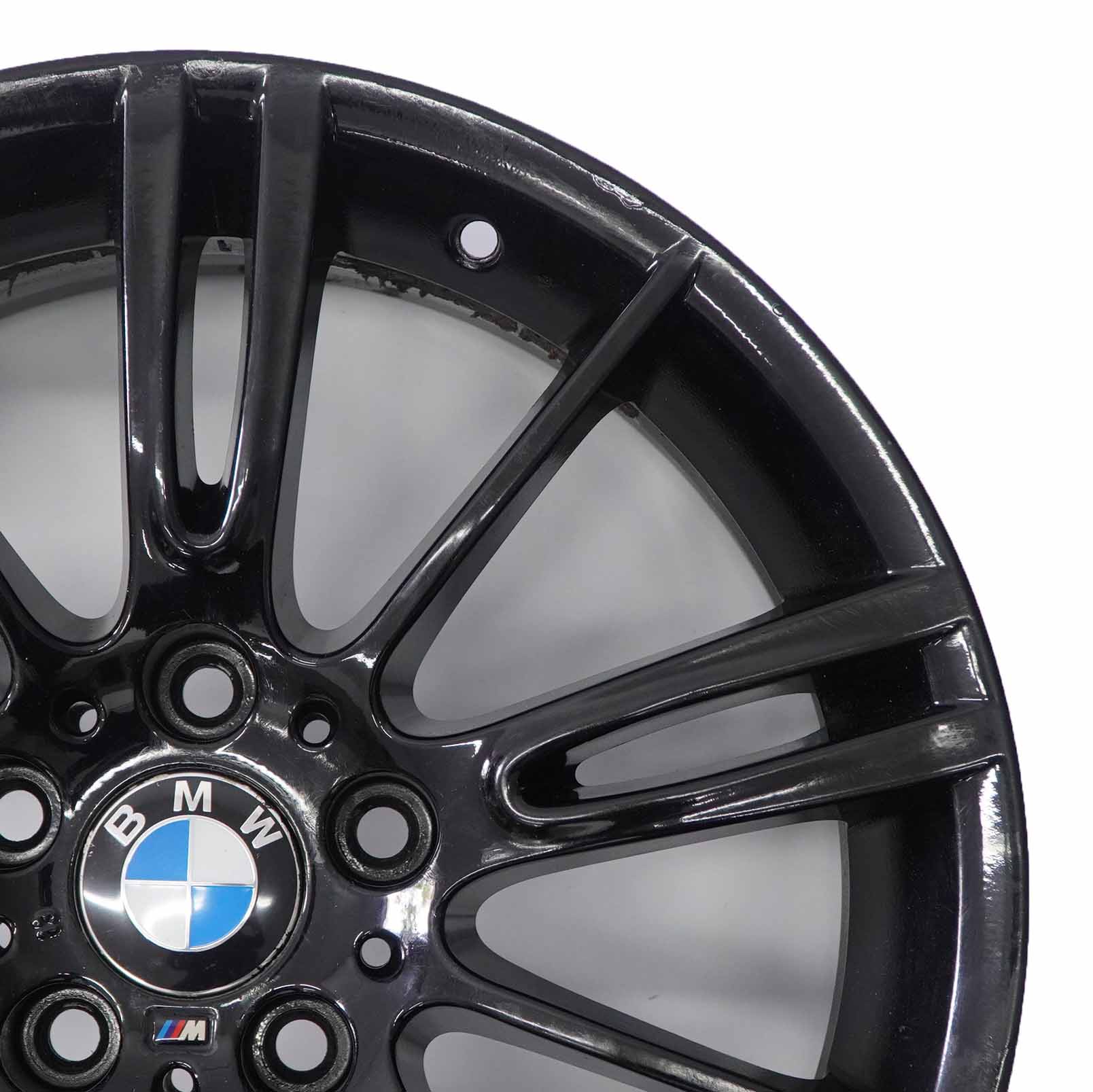 BMW E90 Noir Jante Roue Avant Alliage 18" ET:37 8.5J M Spider Spoke 193