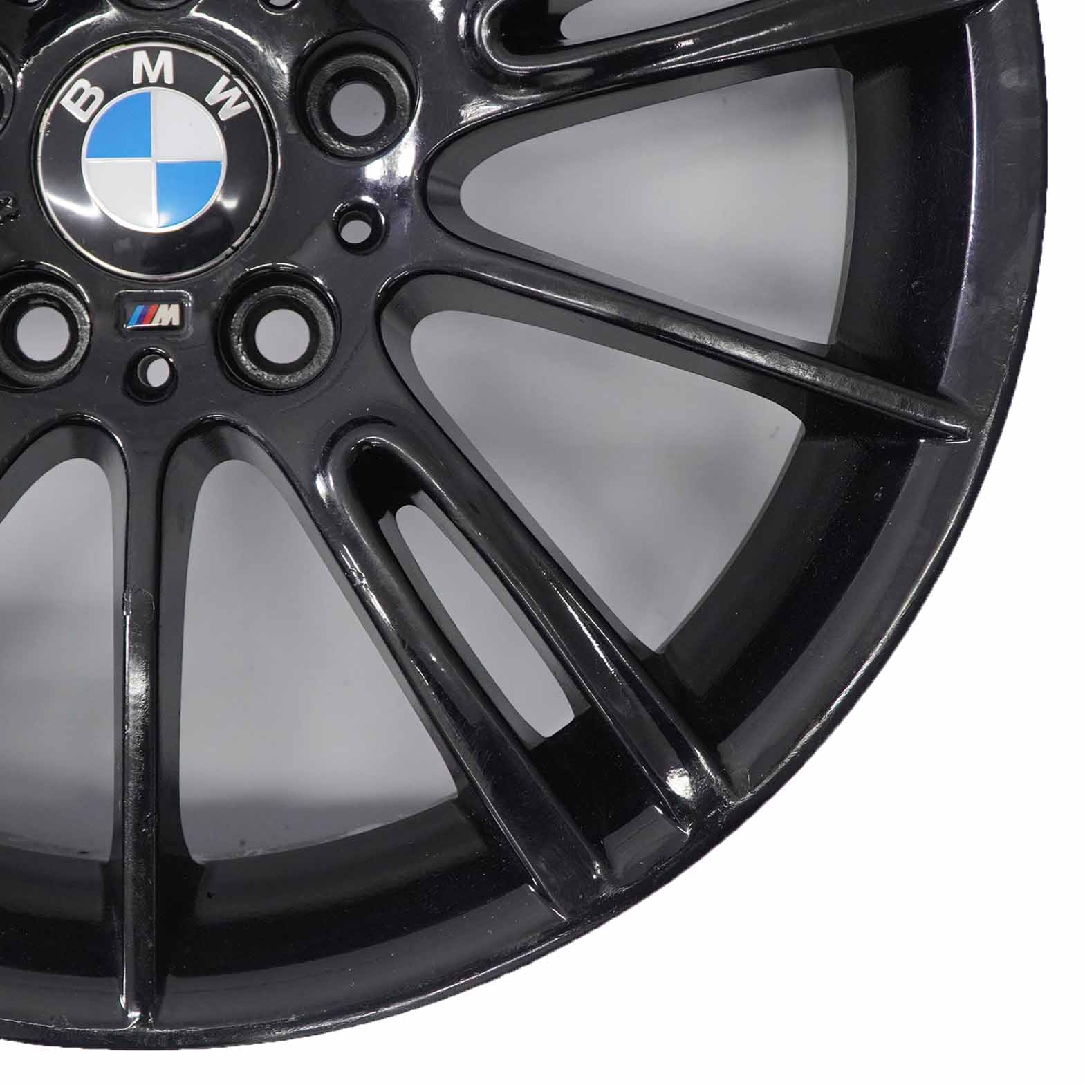 BMW E90 Noir Jante Roue Avant Alliage 18" ET:37 8.5J M Spider Spoke 193