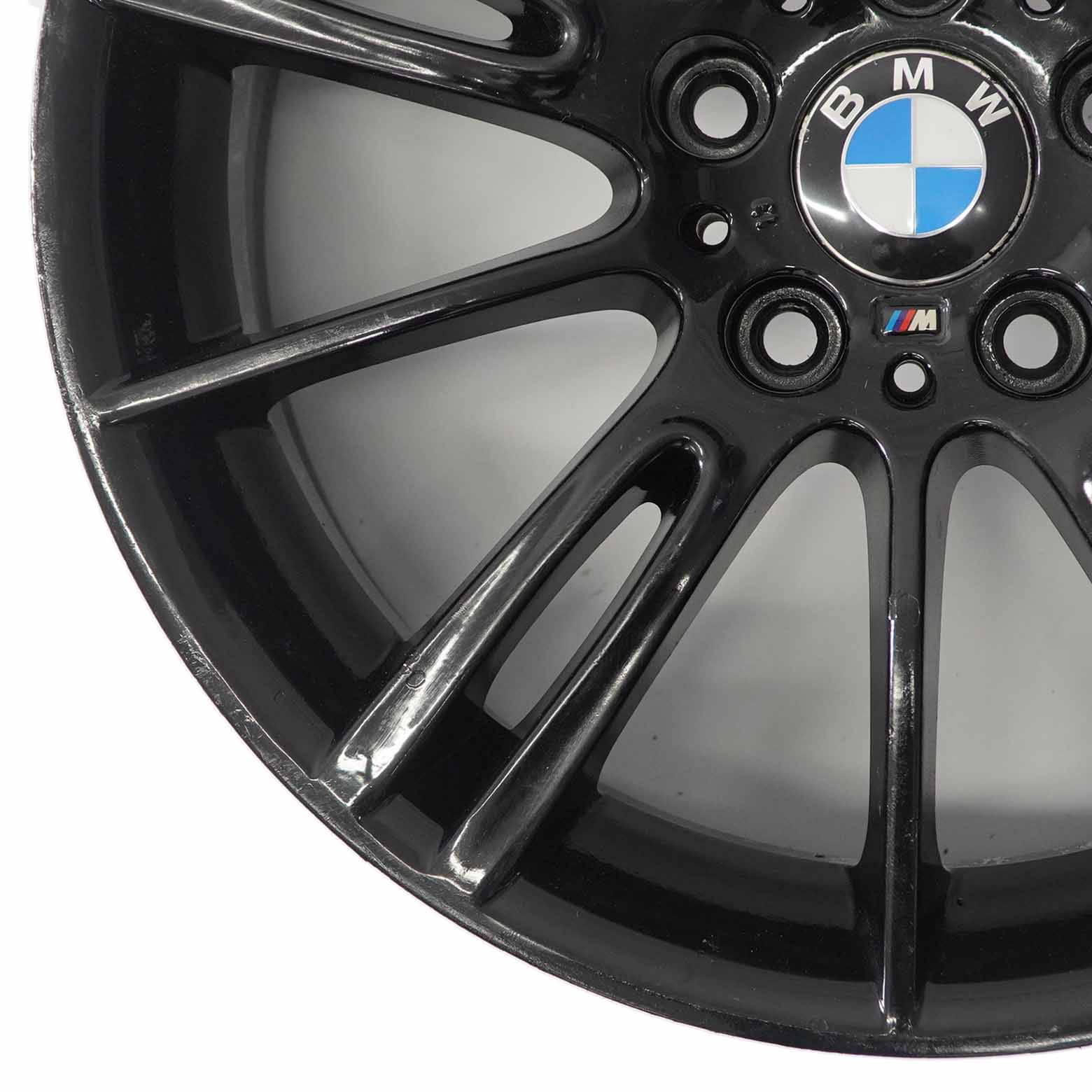 BMW E90 Noir Jante Roue Avant Alliage 18" ET:37 8.5J M Spider Spoke 193