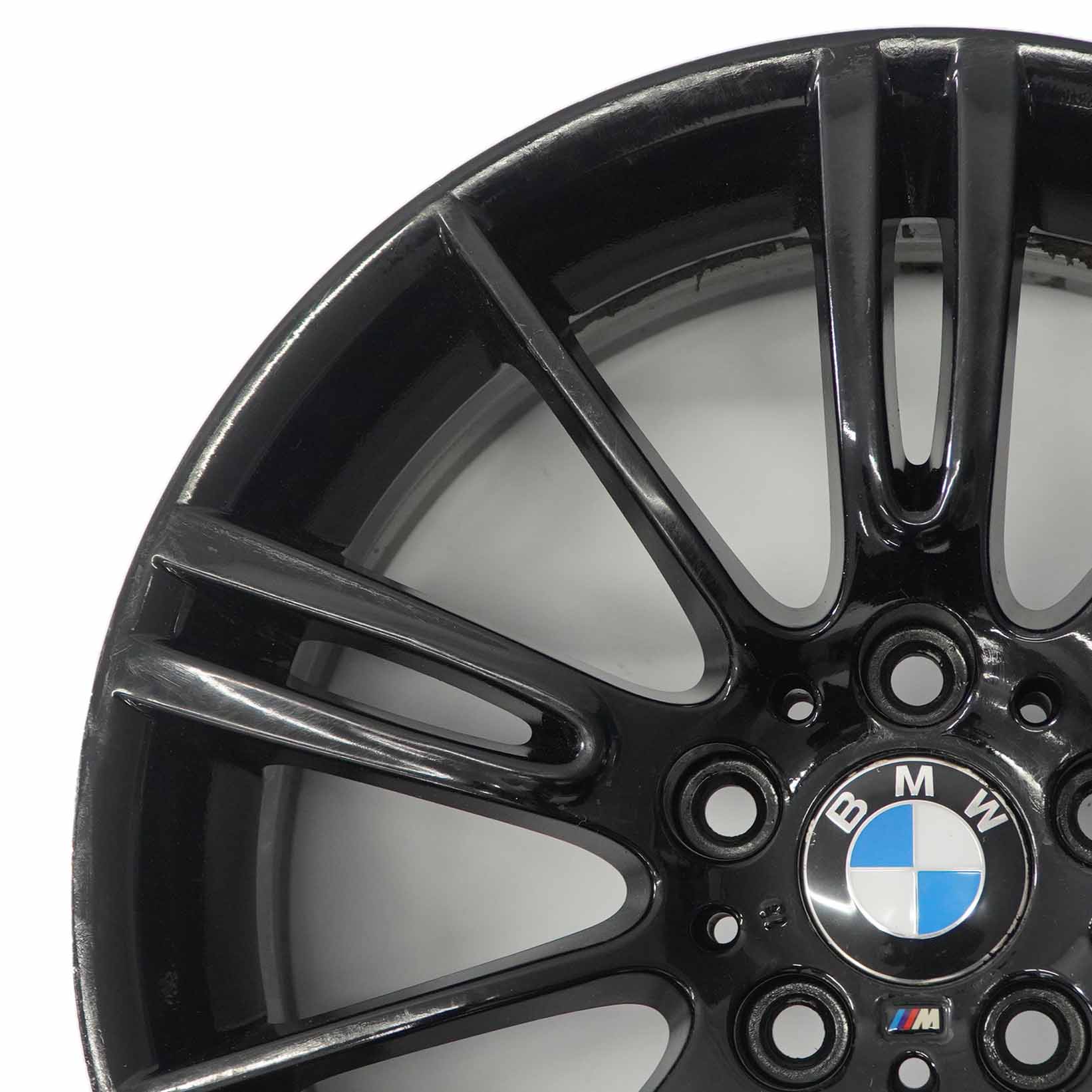 BMW E90 Noir Jante Roue Avant Alliage 18" ET:37 8.5J M Spider Spoke 193