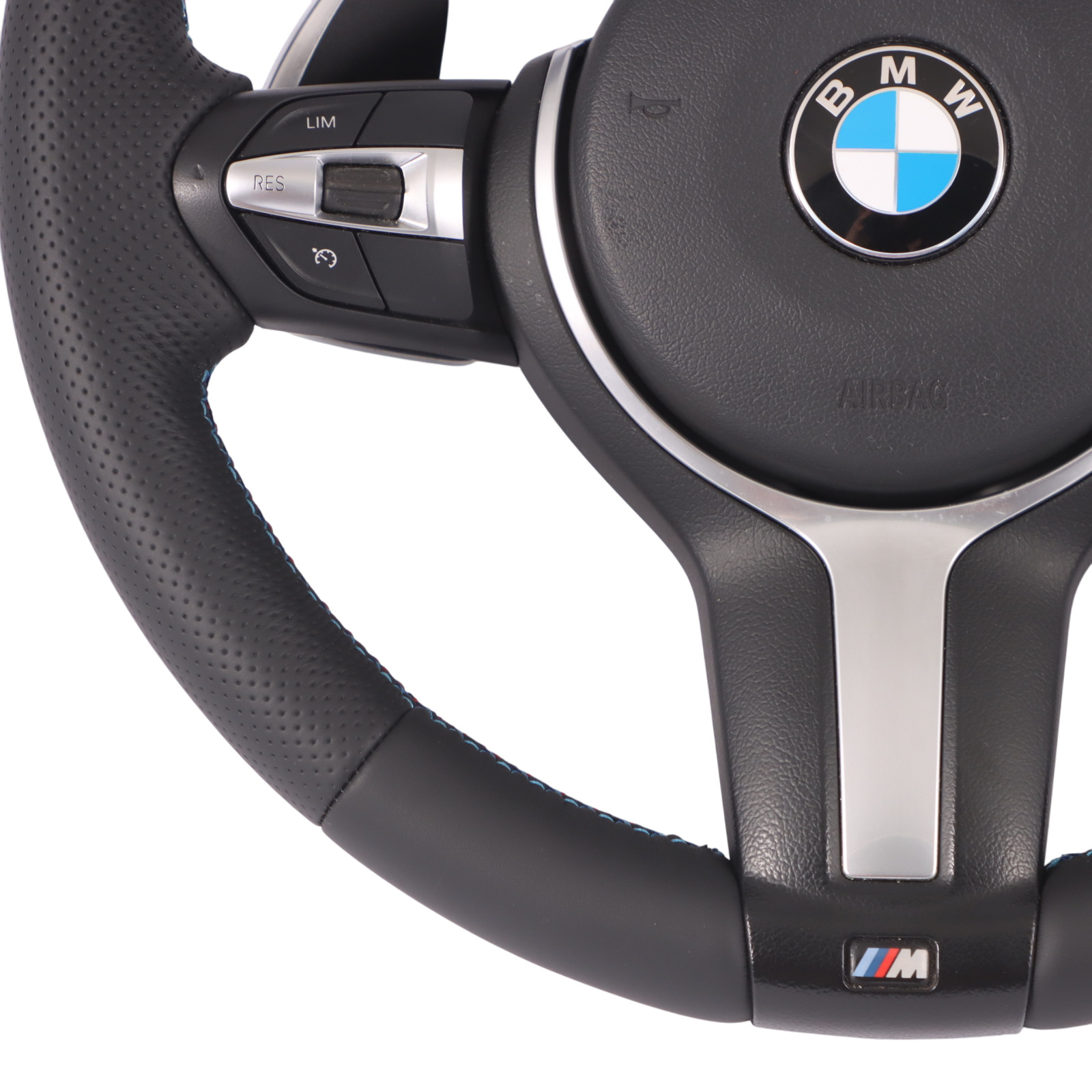 BMW F20 F21 F30 F31 F32 M Sport NEW Black Leather  Steering Wheel Paddle Shift