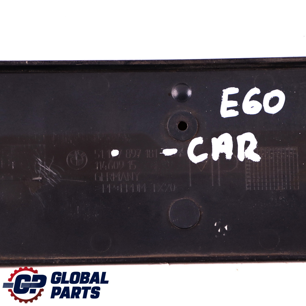 BMW 5 E60 E61 LCI M Sport Licence Plate Holder Base Carbonschwarz Black 7897181