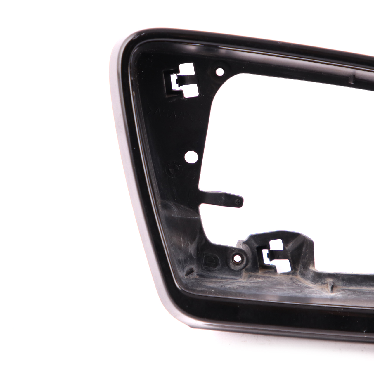 BMW E60 E61 Tray Right O/S Outside Mirror Wing Supporting Ring Bright Black