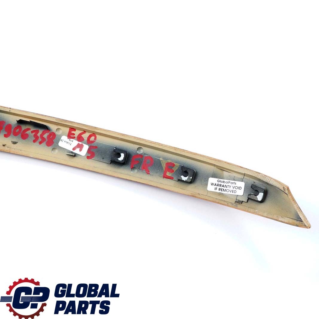 BMW 5 Series E60 M5 Handle Trim Strip Front Right O/S Wood Carrara 7906358