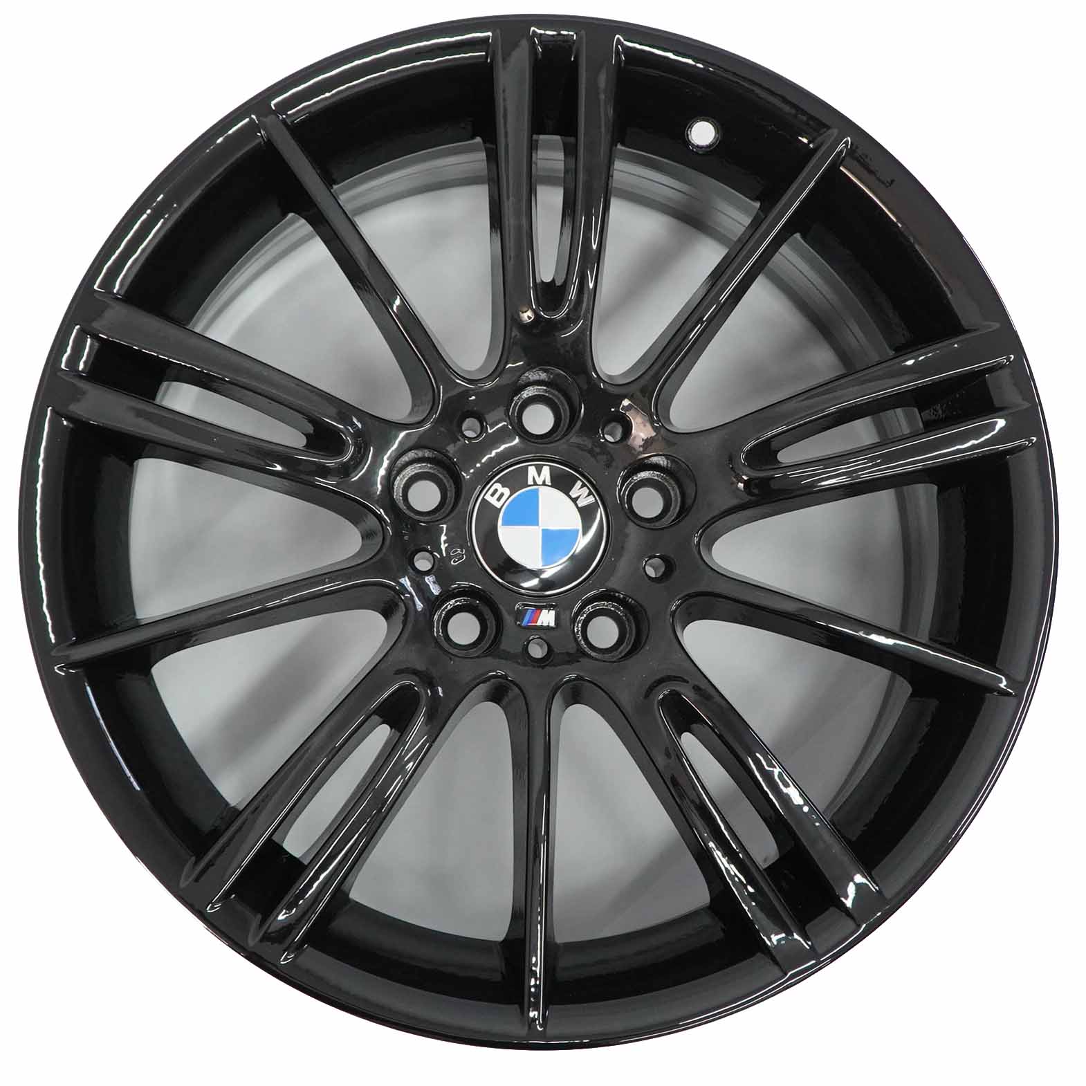 BMW E90 E91 E92 E93 Complete Set 4x Black Wheel Rim 18" M Spider Spoke 193