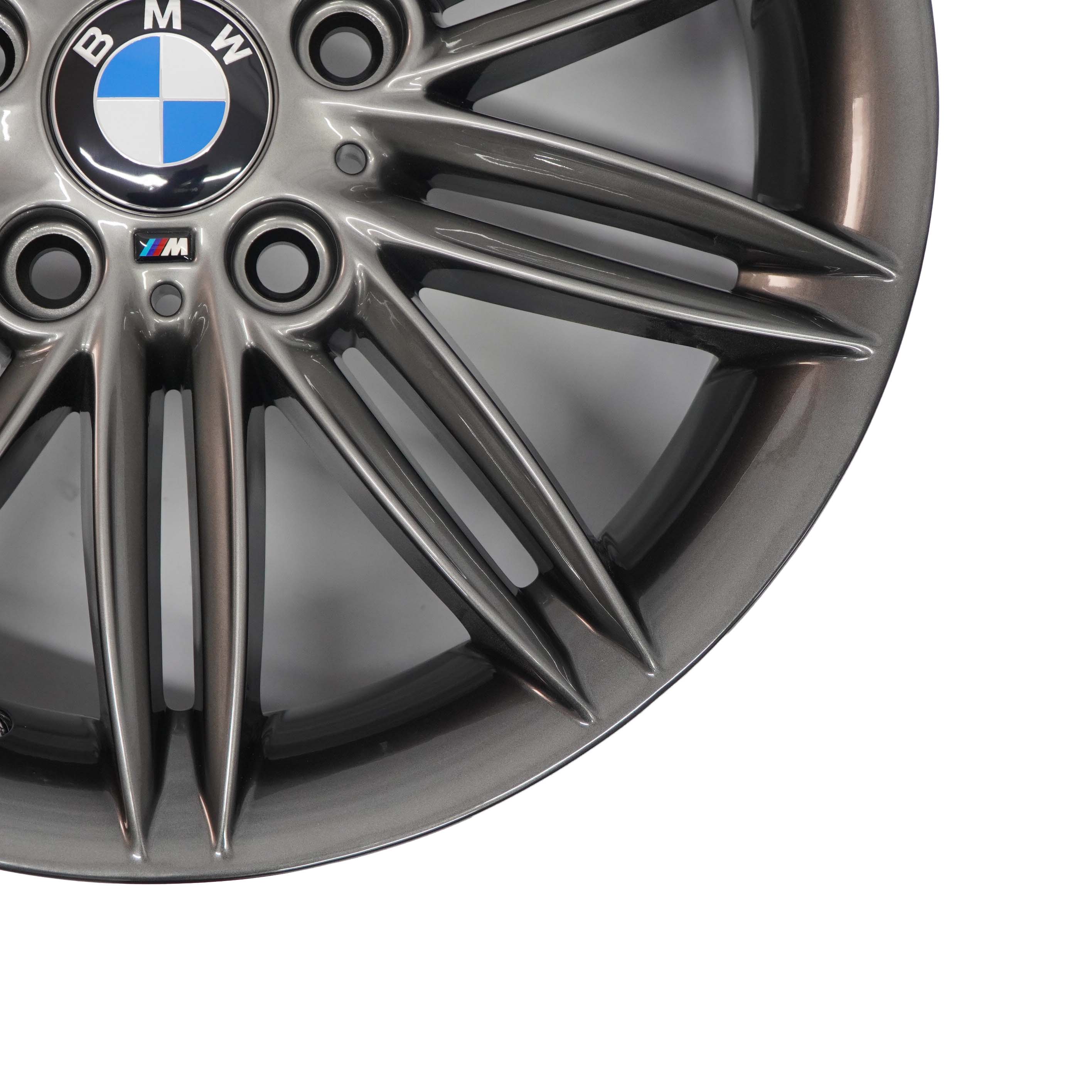 BMW E81 E82 E87 Ferric Grau Alu Felge Alufelge 17" M Doppelspeiche 207 7J  ET:47