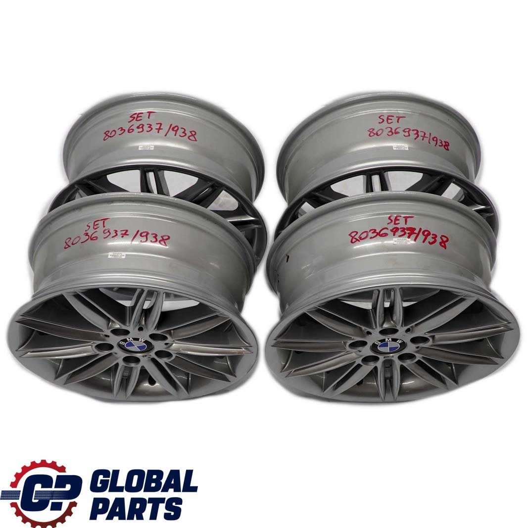 BMW E81 E87 Komplett Set 4x Alu Felge Felgen Alufelge 17" M Doppelspeiche 207