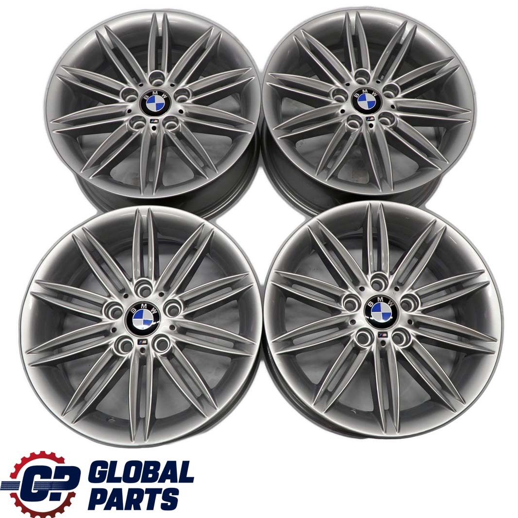 BMW E81 E87 Komplett Set 4x Alu Felge Felgen Alufelge 17" M Doppelspeiche 207