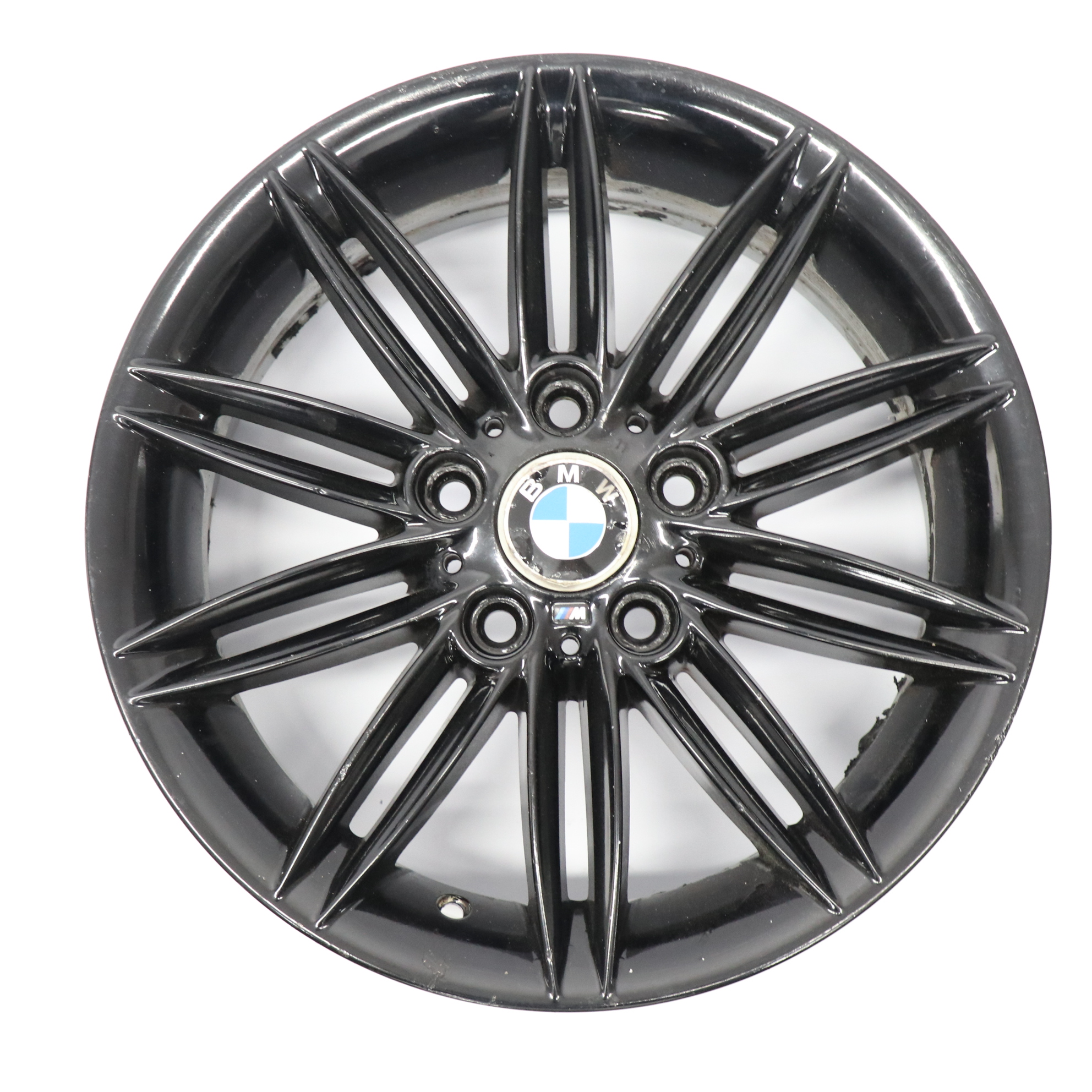 BMW E81 E82 E87 E88 Schwarz Leichtmetallfelge 17" 7J ET:47 M Doppelspeiche 207