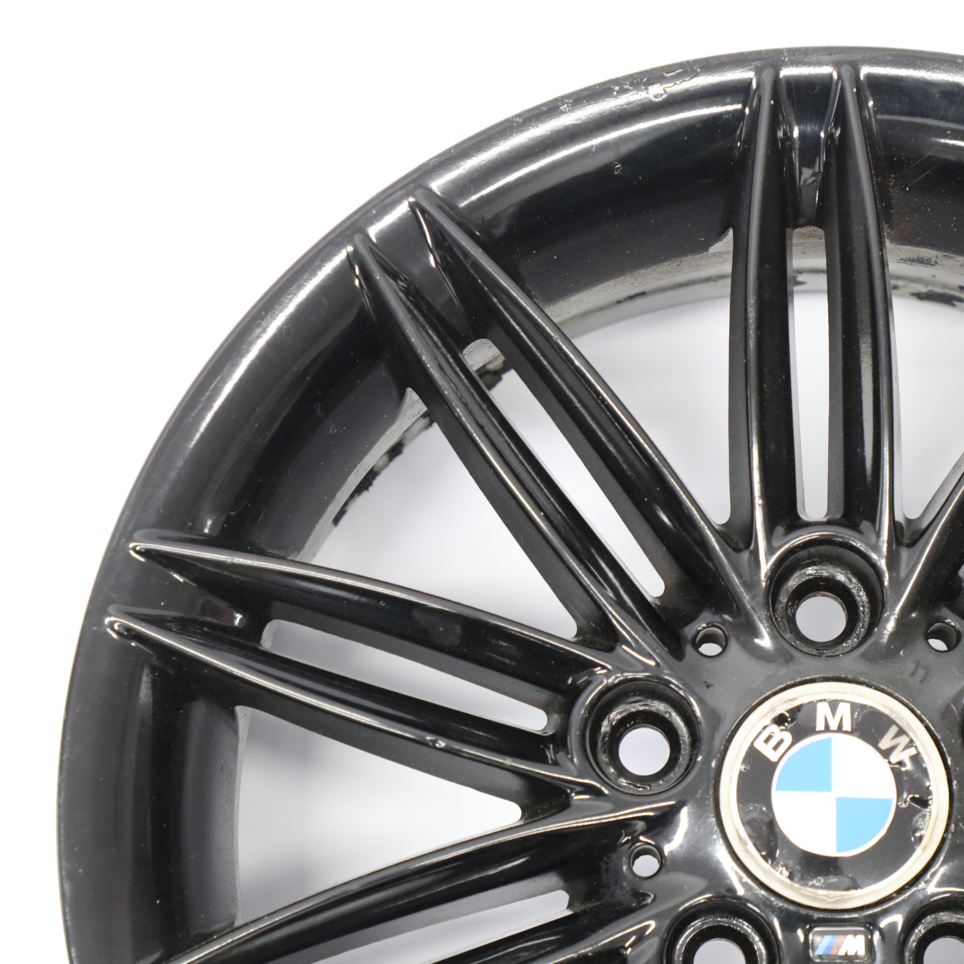 BMW E81 E82 E87 E88 Schwarz Leichtmetallfelge 17" 7J ET:47 M Doppelspeiche 207