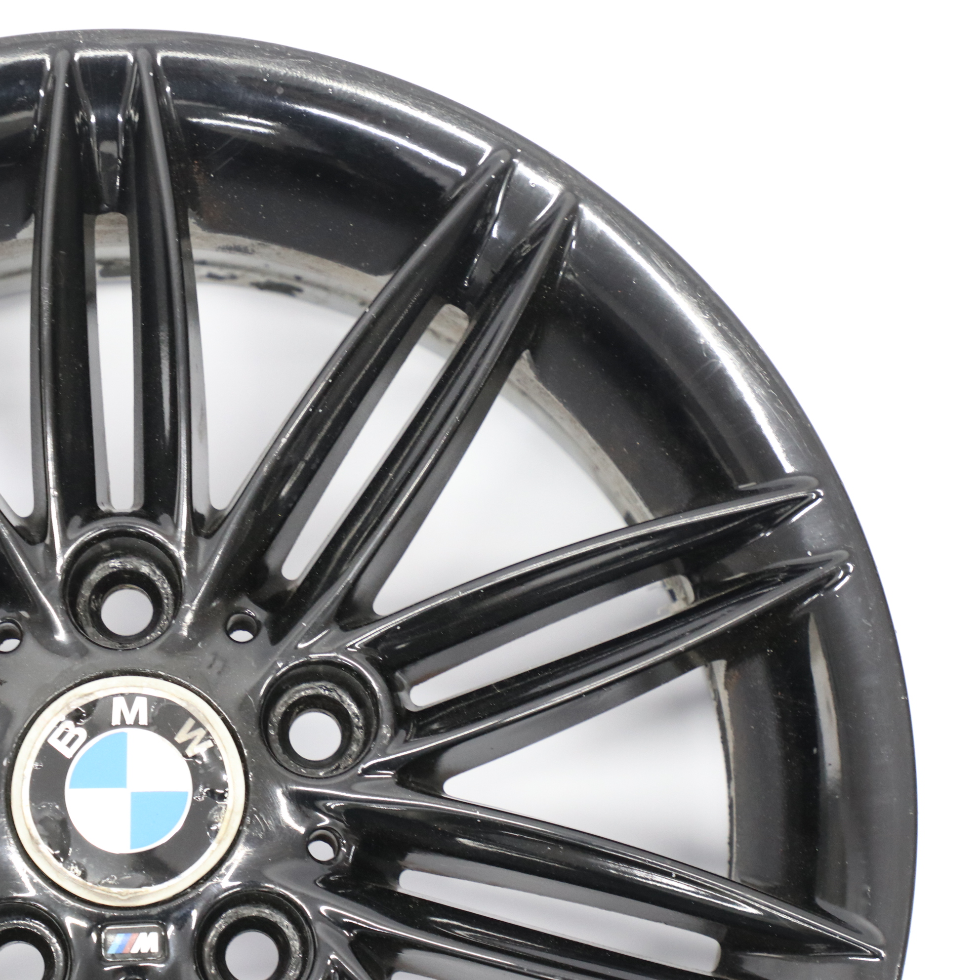 BMW E81 E82 E87 E88 Schwarz Leichtmetallfelge 17" 7J ET:47 M Doppelspeiche 207