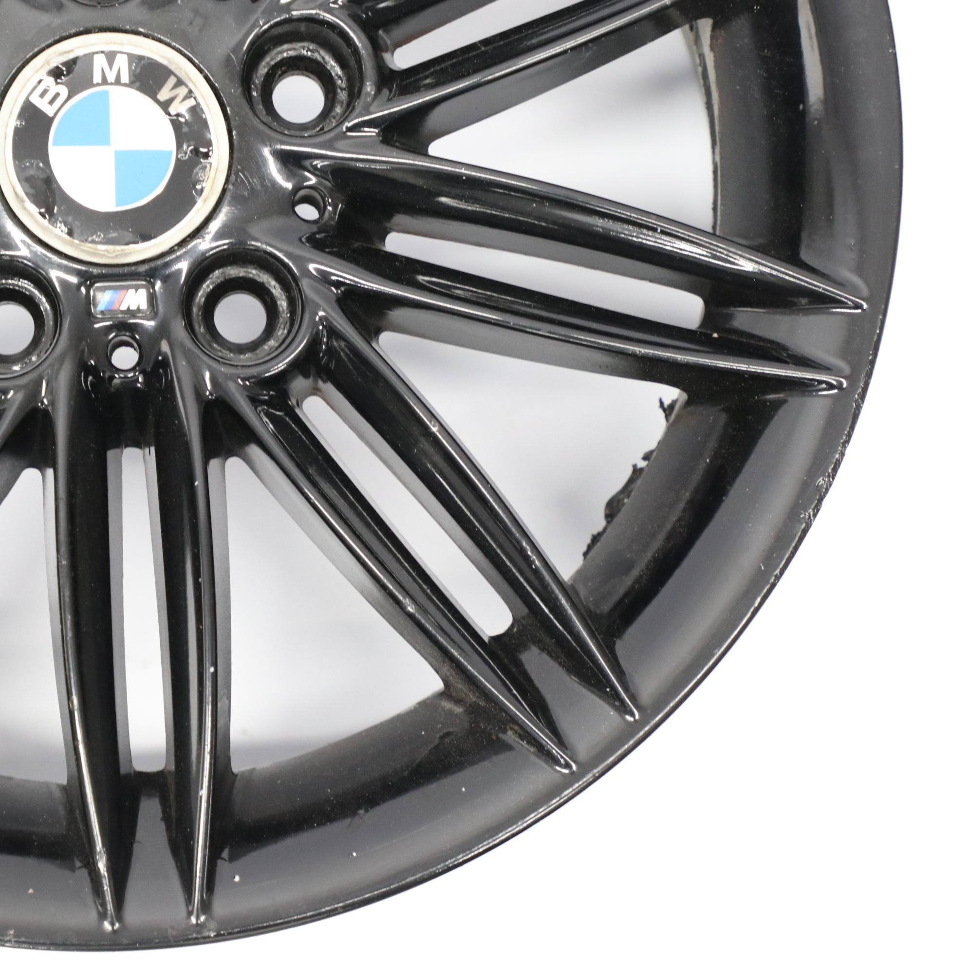 BMW E81 E82 E87 E88 Schwarz Leichtmetallfelge 17" 7J ET:47 M Doppelspeiche 207