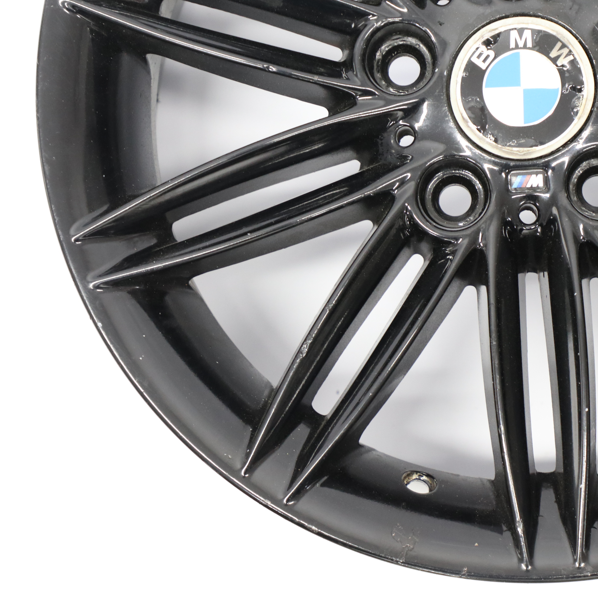 BMW E81 E82 E87 E88 Schwarz Leichtmetallfelge 17" 7J ET:47 M Doppelspeiche 207