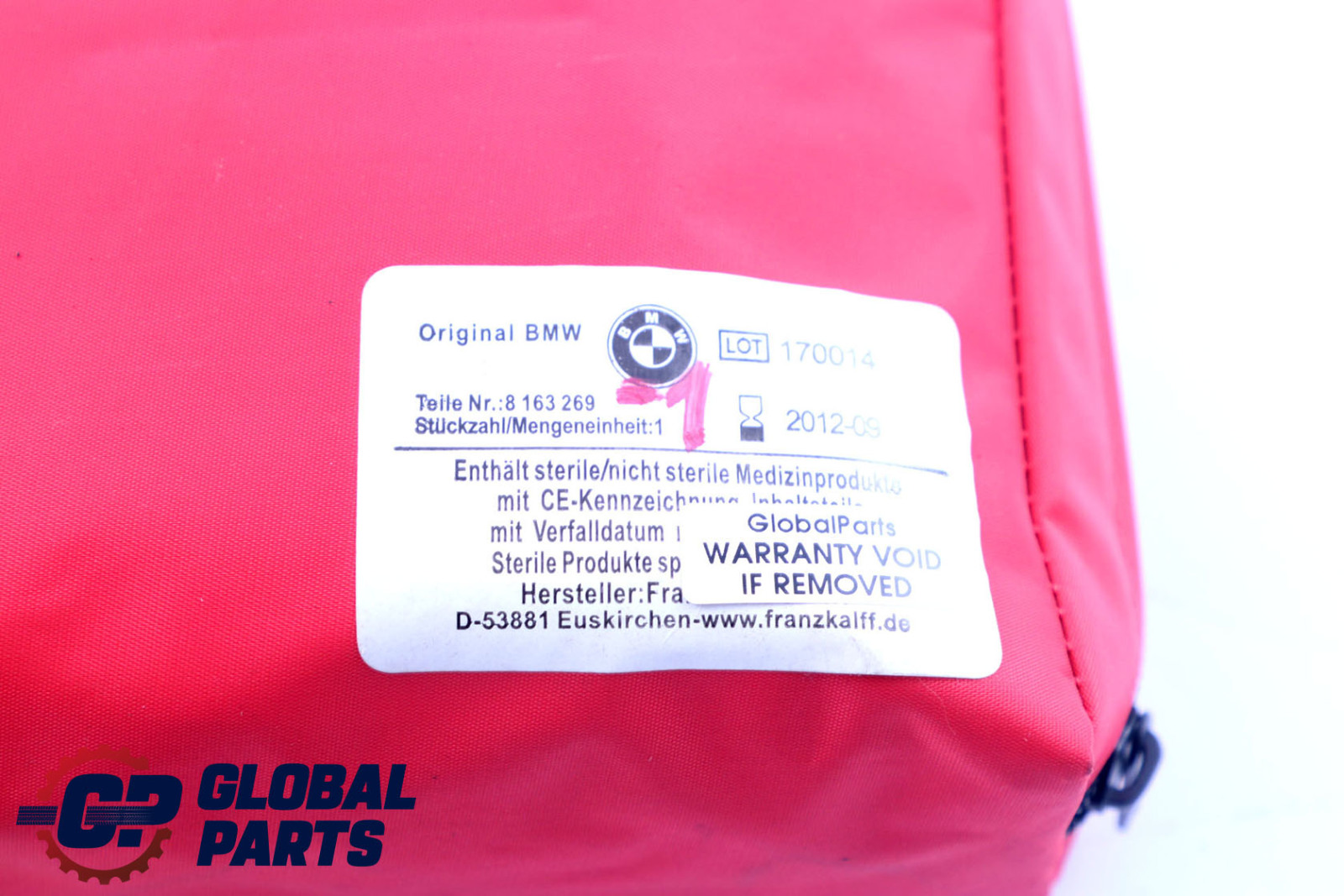 BMW Universal First Aid Emergency Medical Kit Pouch Red 8163269