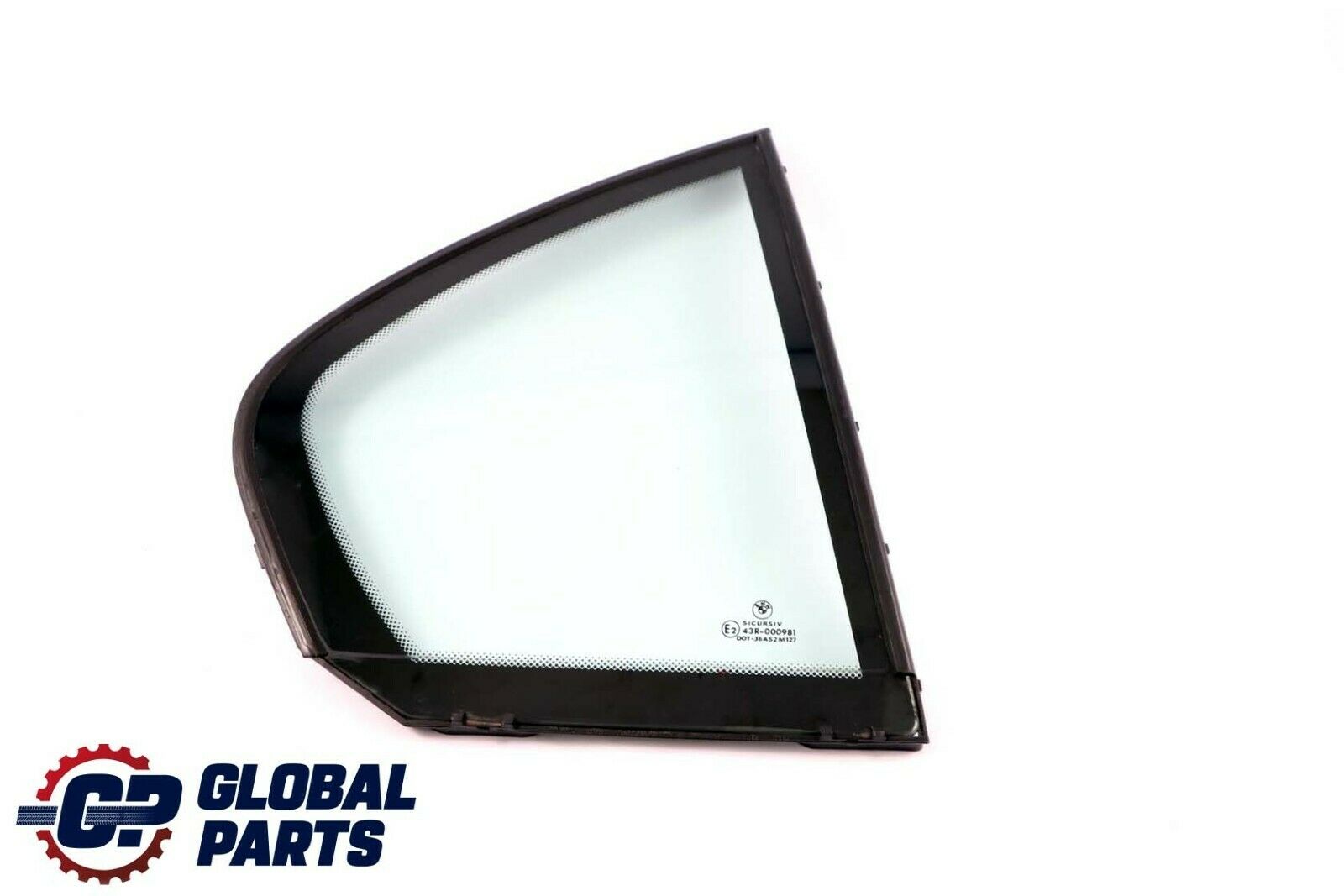 BMW 3 Series E46 Sedan Side Fixed Window Glass Green Door Rear Right O/S