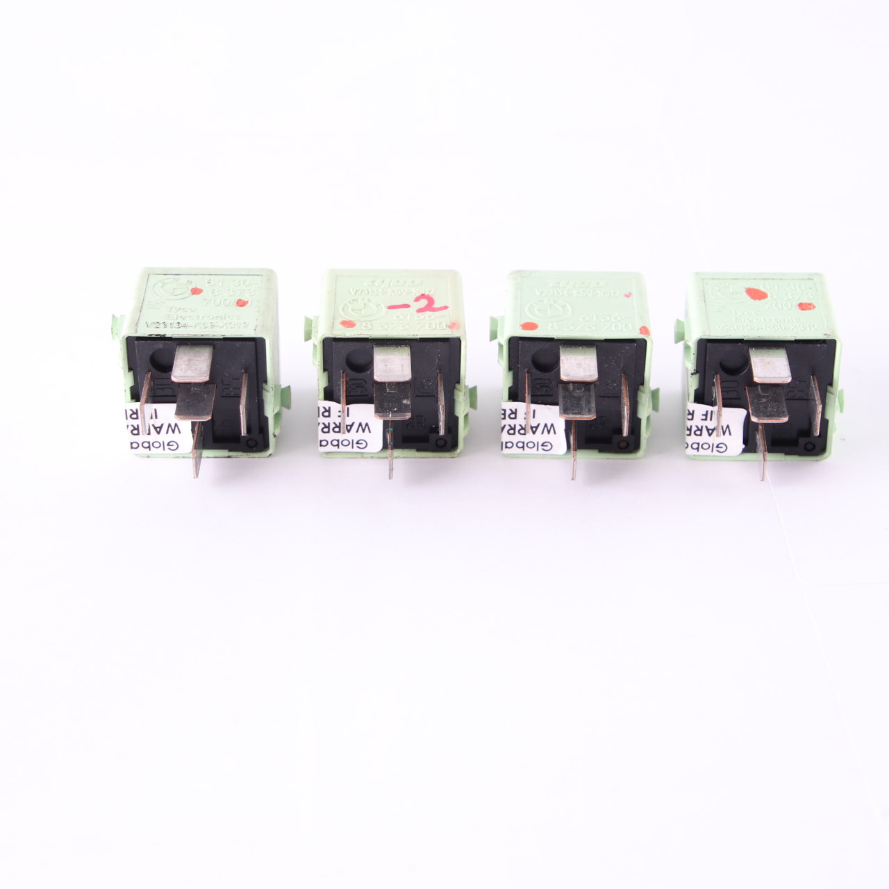 BMW E60 E63 E87 E90 E91 4X Relay Make Contact White Green Set 8373700