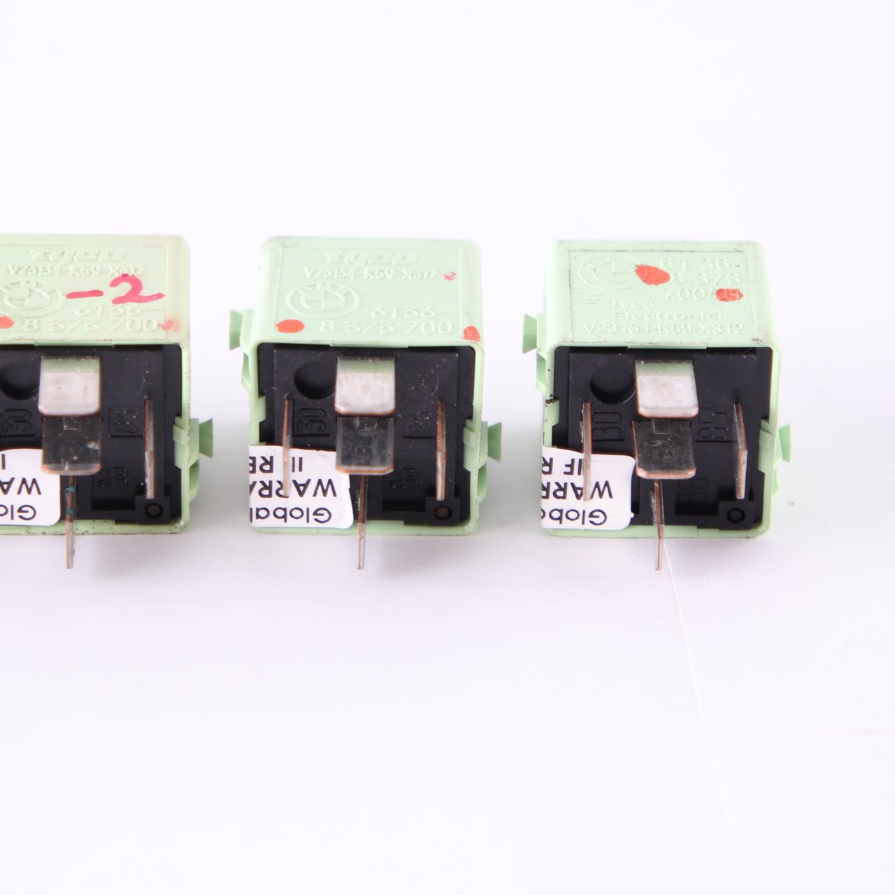 BMW E60 E63 E87 E90 E91 4X Relay Make Contact White Green Set 8373700