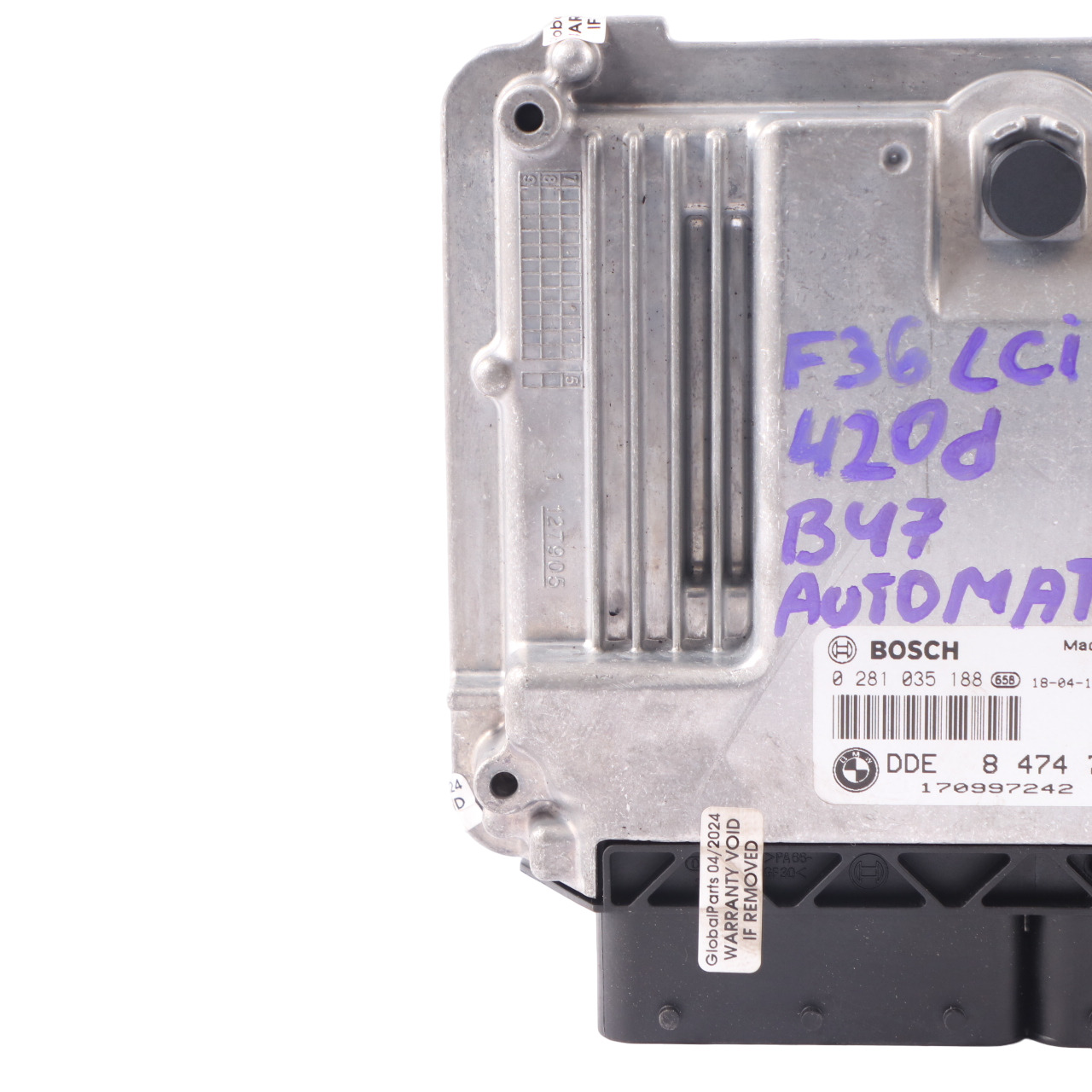 BMW F20 F21 F30 F31 LCI 120d 320d Diesel B47 190HP ECU DDE 8474730 Automatic