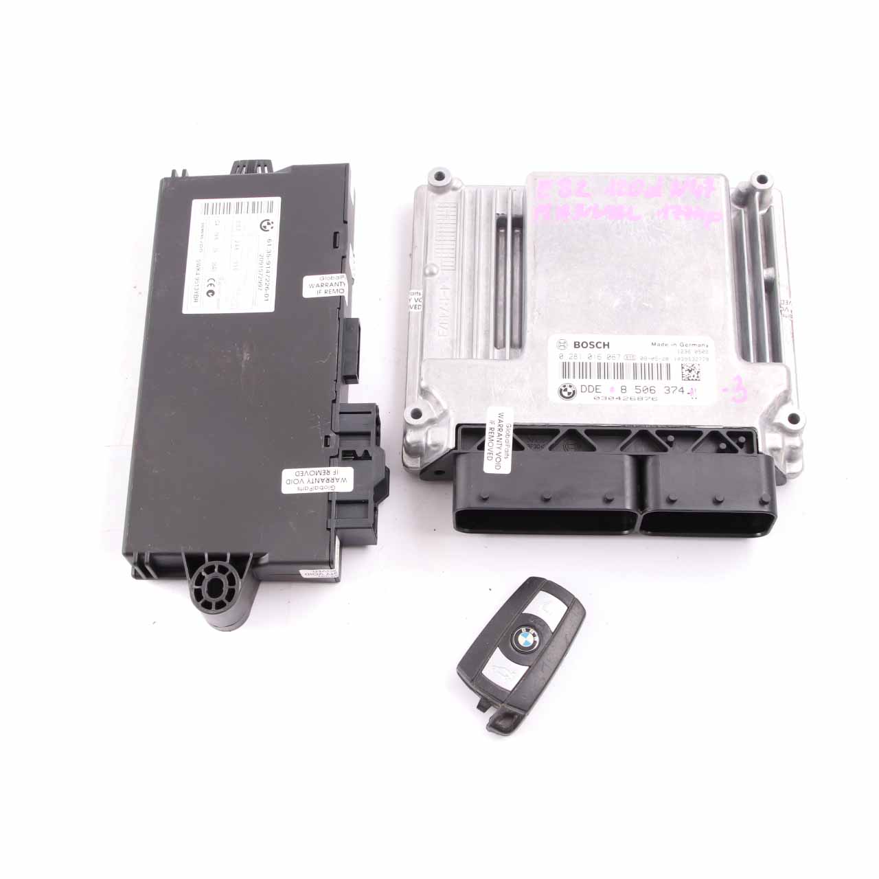 BMW E81 E87 E90 LCI 120d 320d N47 ECU Kit DDE 8506374 CAS3 Schlüssel 