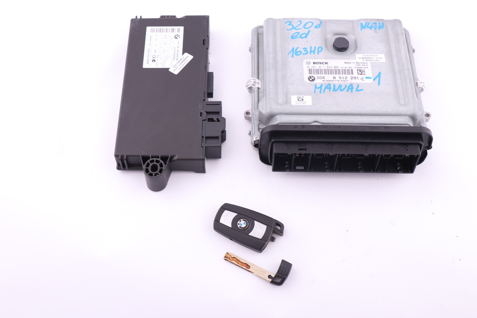 BMW E90 E91 LCI 320ed 320d ed N47N ECU Steuergerät DDE DDE CAS3 + Schlüssel