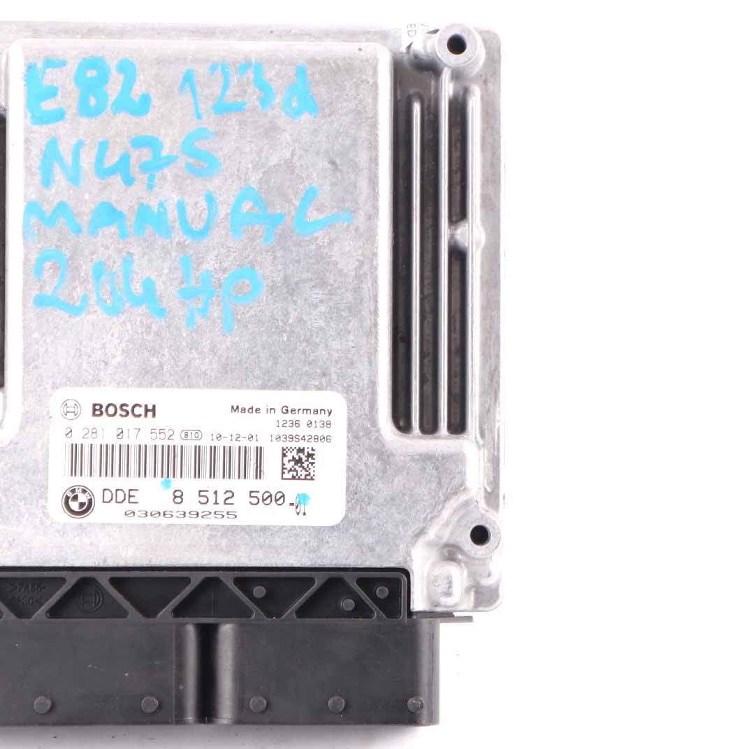 BMW E81 E82 E87 LCI E88 123d N47S 204HP Motoreinheit ECU DDE 8512500 Manual