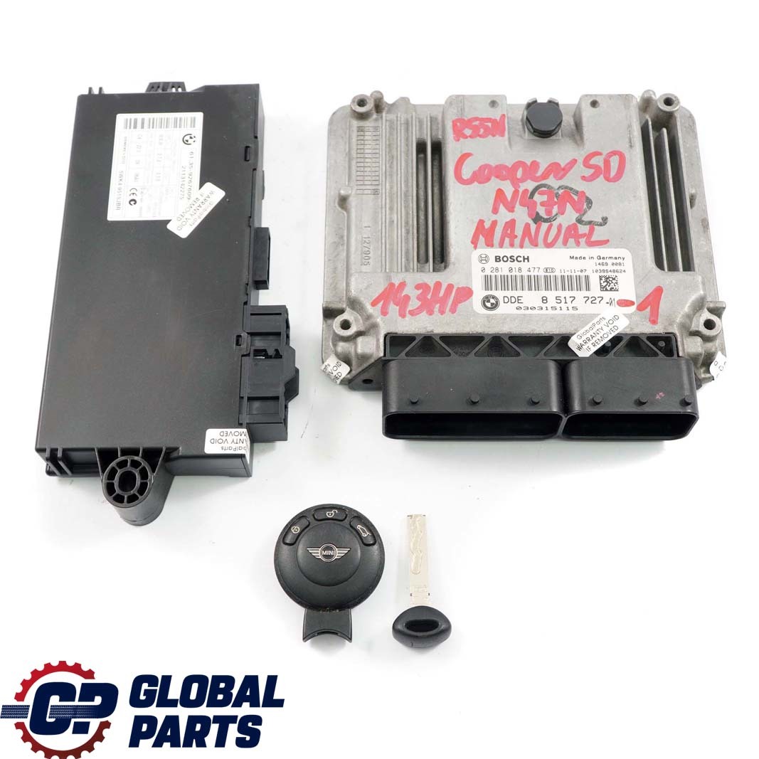 Mini Cooper SD R56 LCI R60 143HP N47N Engine ECU Kit DDE 8517727 + CAS3 + Key