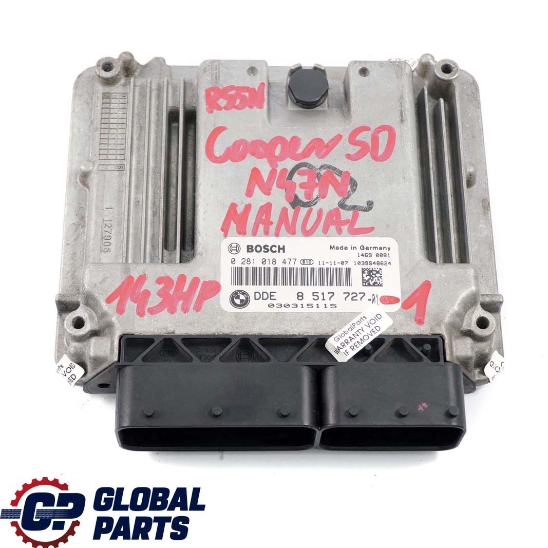 Mini Cooper SD R56 LCI R60 143HP N47N Engine ECU Kit DDE 8517727 + CAS3 + Key