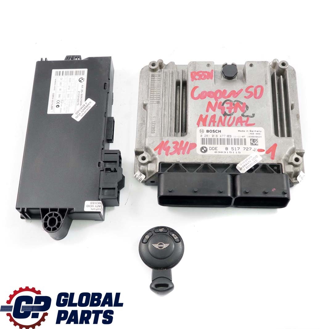 Mini Cooper SD R56 LCI R60 143HP N47N Engine ECU Kit DDE 8517727 + CAS3 + Key