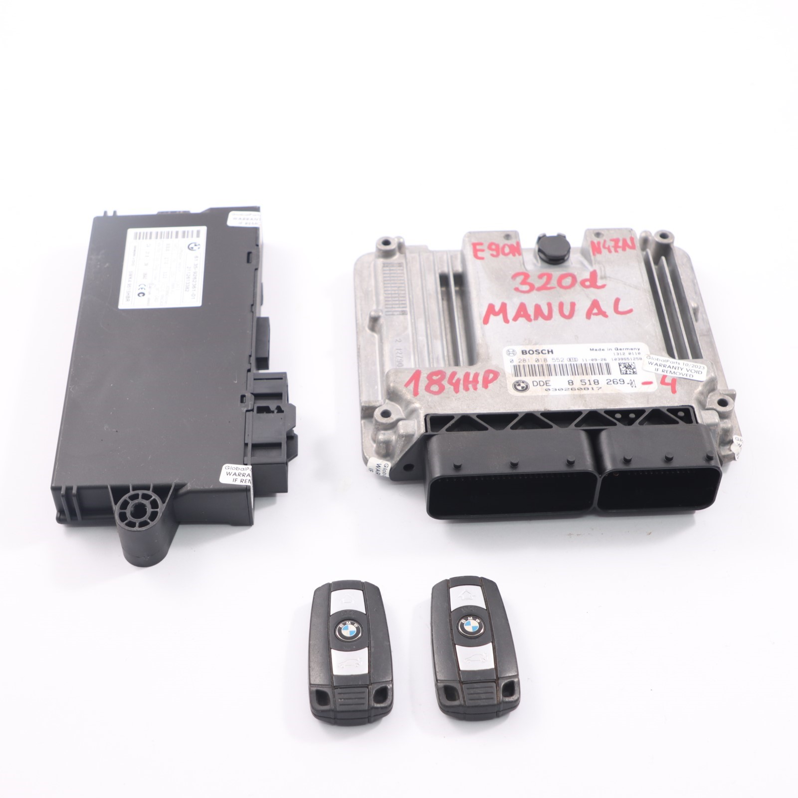 BMW E90 LCI N47N 320d 184PS Motorsteuerung ECU Kit DDE 8518269 CAS3 Schlüssel