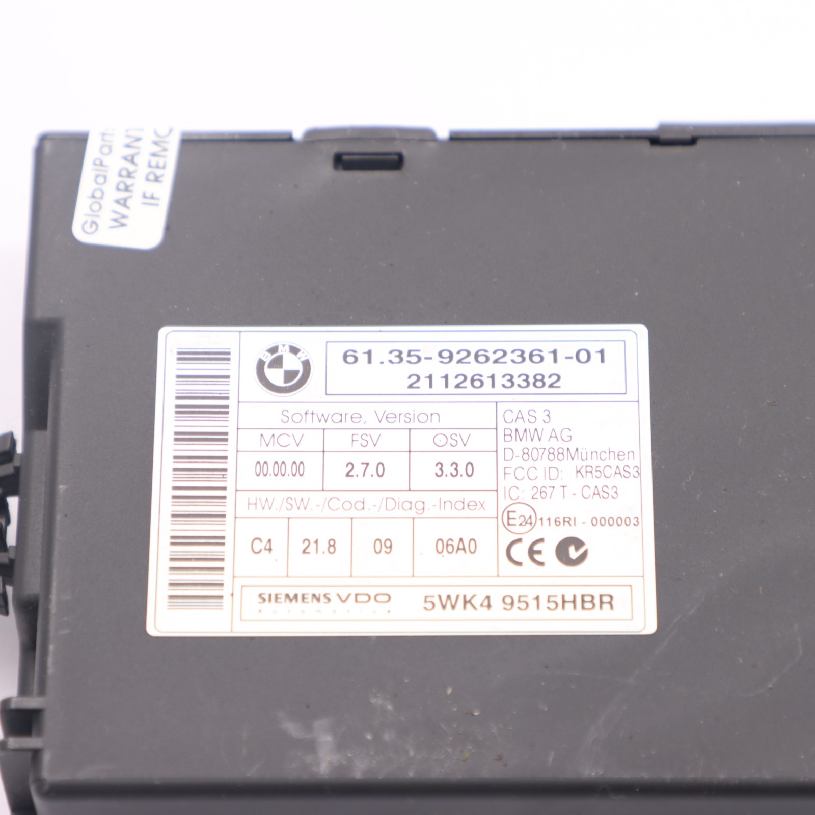 BMW E90 LCI N47N 320d 184PS Motorsteuerung ECU Kit DDE 8518269 CAS3 Schlüssel