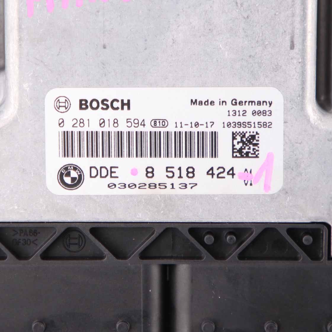 BMW F20 F30 118d 318d N47N 143HP Steuergerät ECU DDE 8518424 Schaltgetriebe