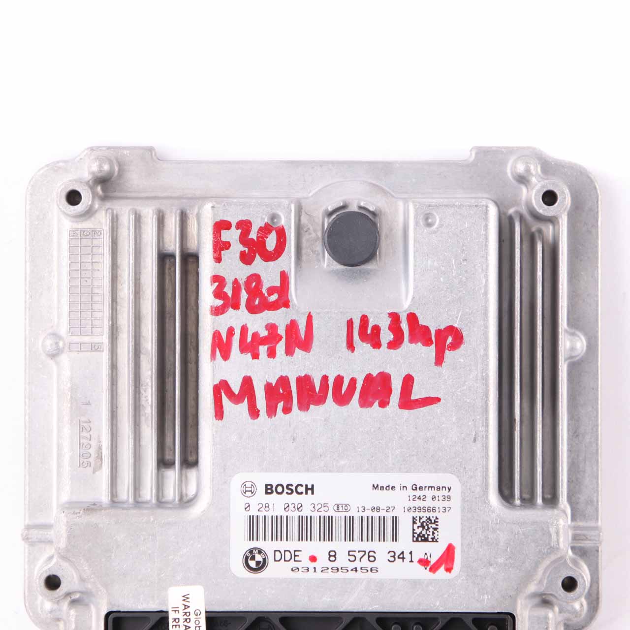 BMW F20 F21 F30 F31 118d 318d 143HP N47N Engine Control ECU DDE 8576341 Manual