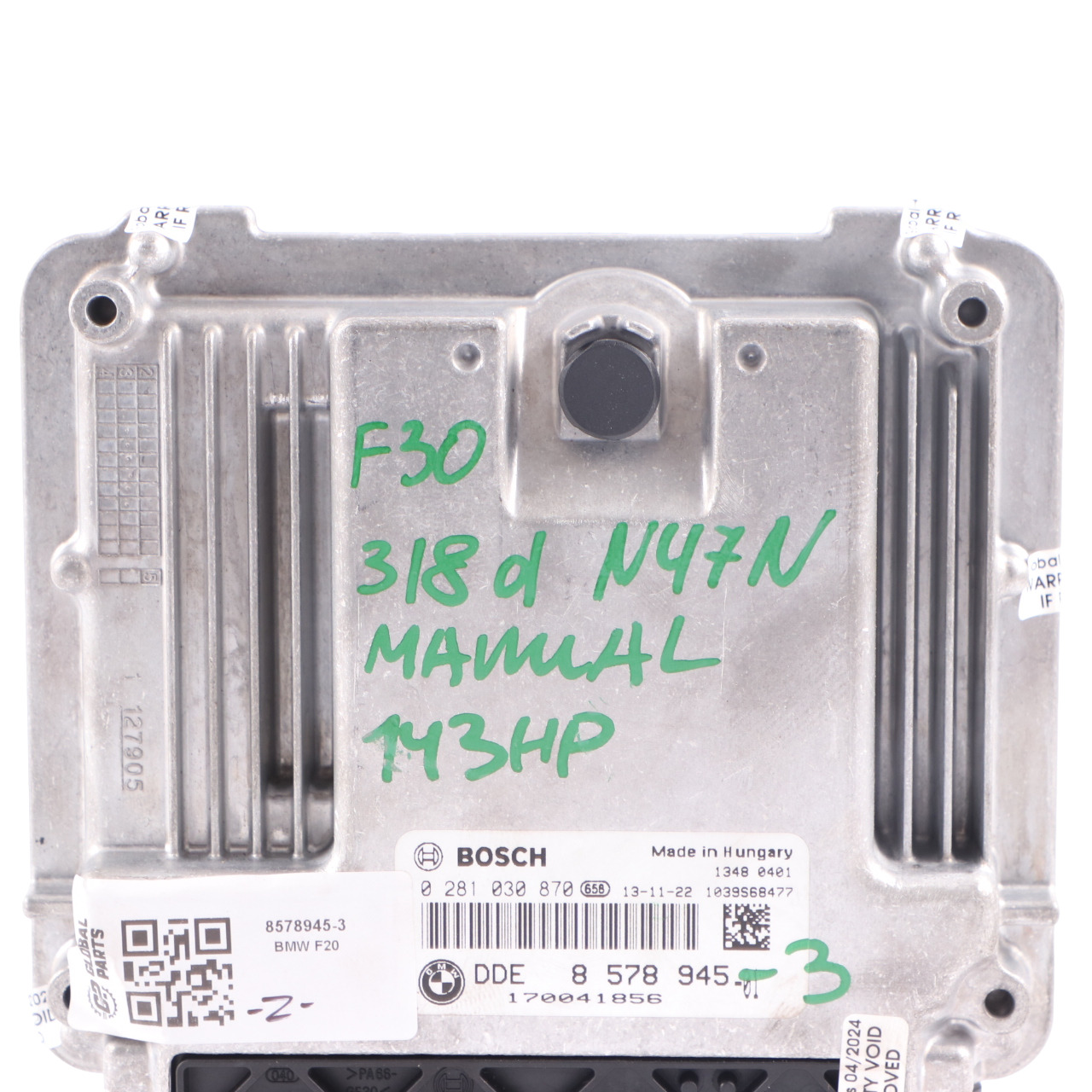 BMW F20 118d F30 318d N47N 143HP ECU Motorsteuergerät DDE 8578945 Handbuch