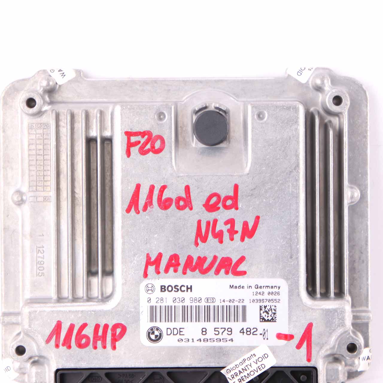 BMW F20 F21 116d ed Diesel N47N 116HP Motorsteuergerät ECU DDE 8579482  