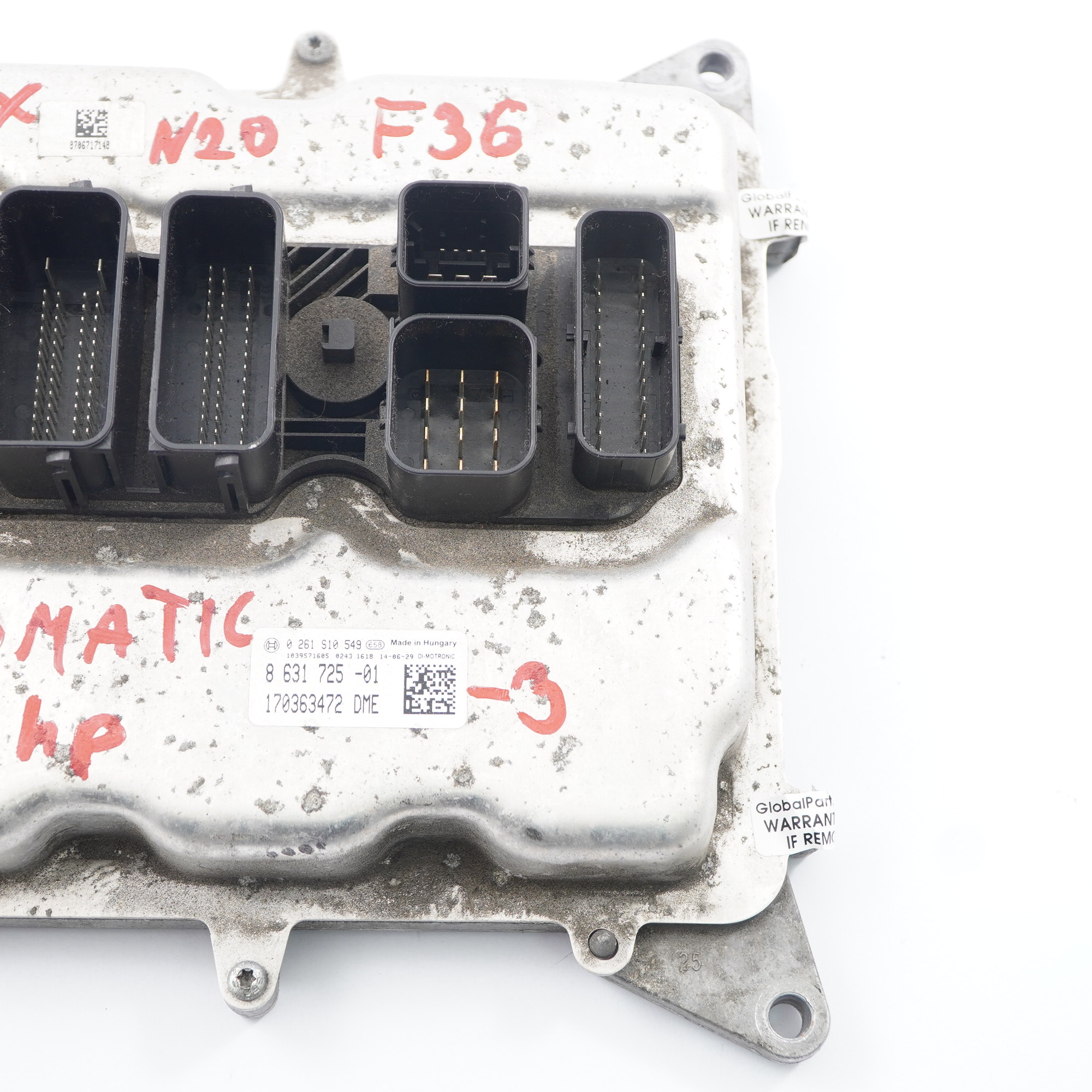 BMW F20 F30 F32 120i 320i 420i N20 184PS Motor einheit ECU DME 8631725 Automatik