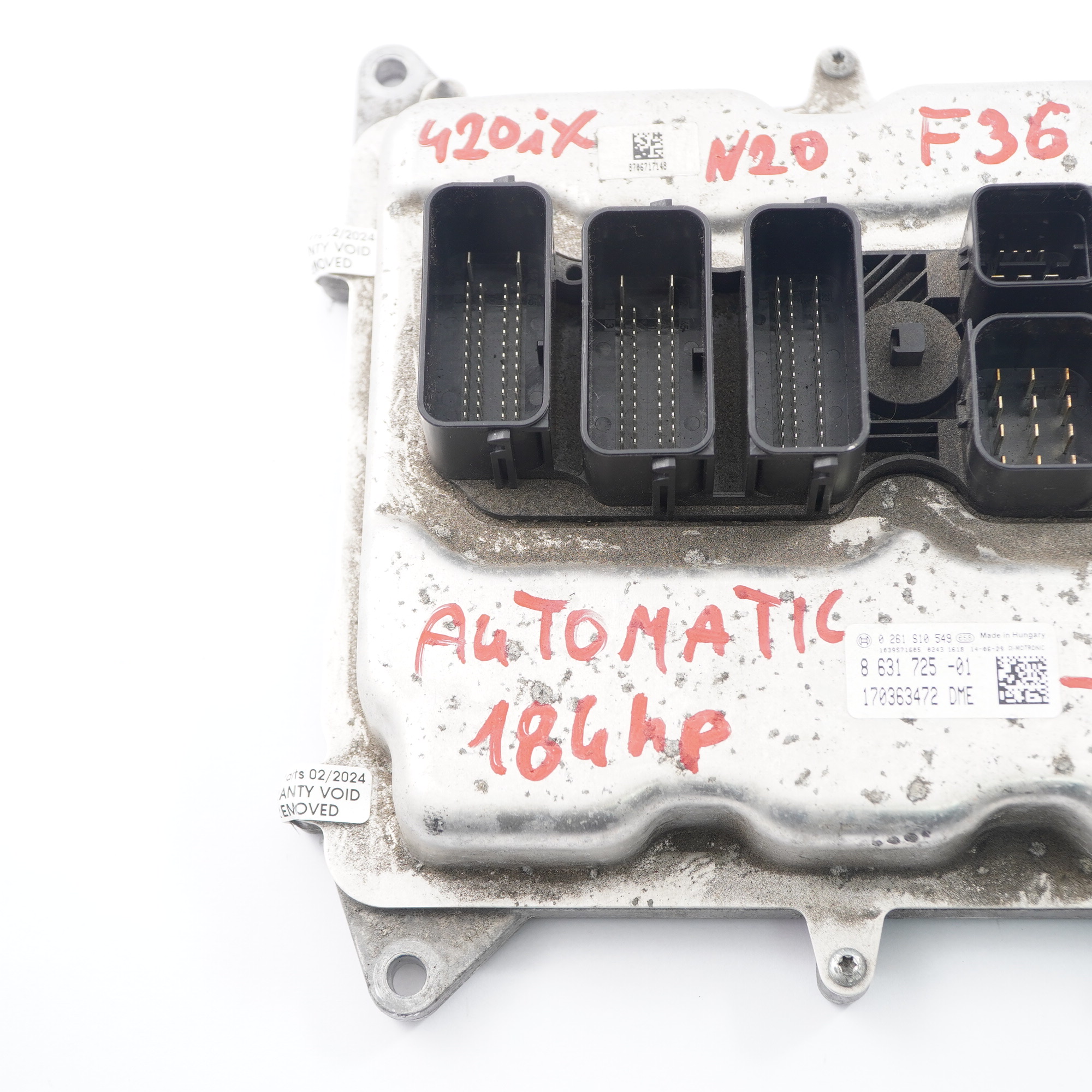 BMW F20 F30 F32 120i 320i 420i N20 184PS Motor einheit ECU DME 8631725 Automatik