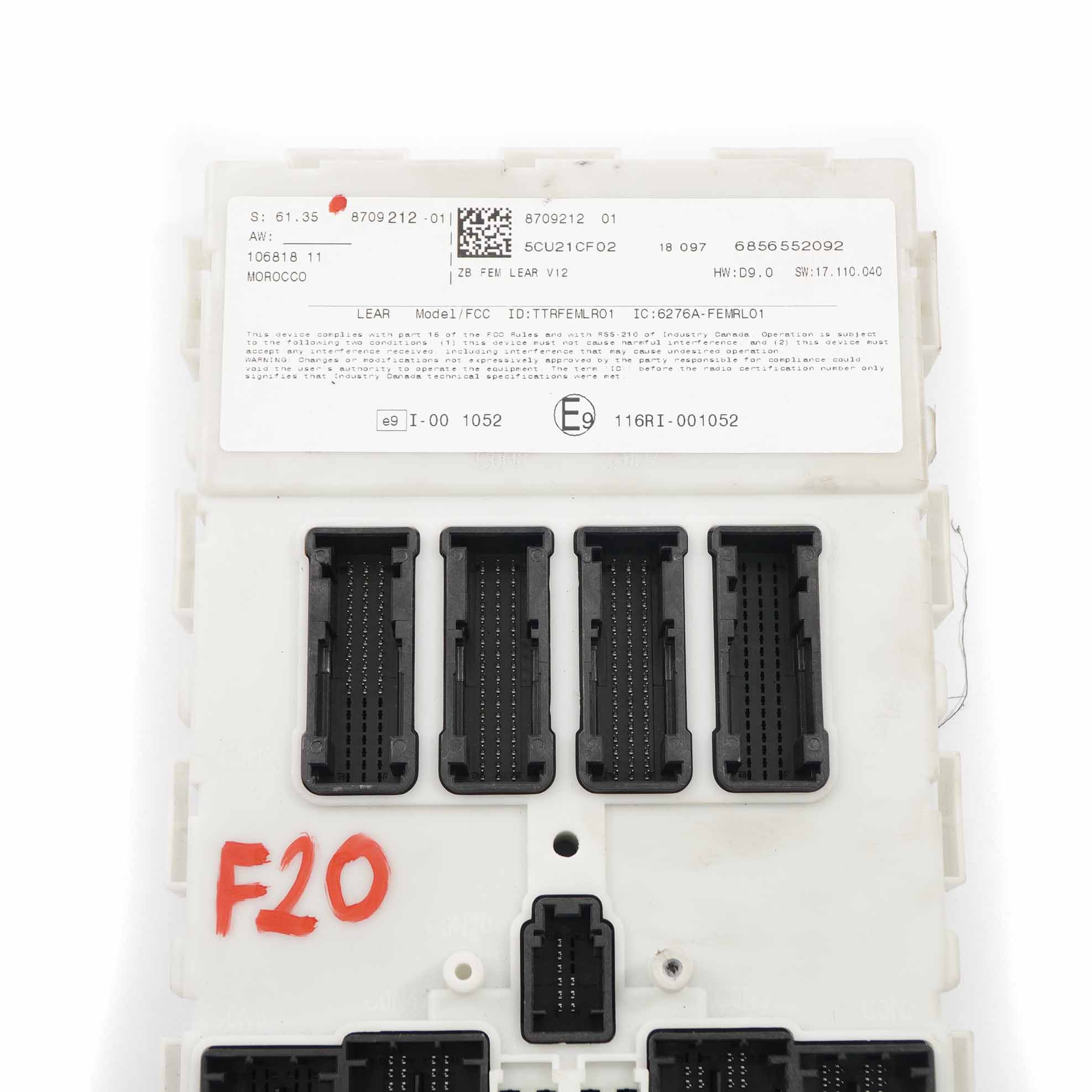 Körper Steuerung Modul BMW F20 F30 F31 BCM Einheit FEM Lear V12 ECU 8709212