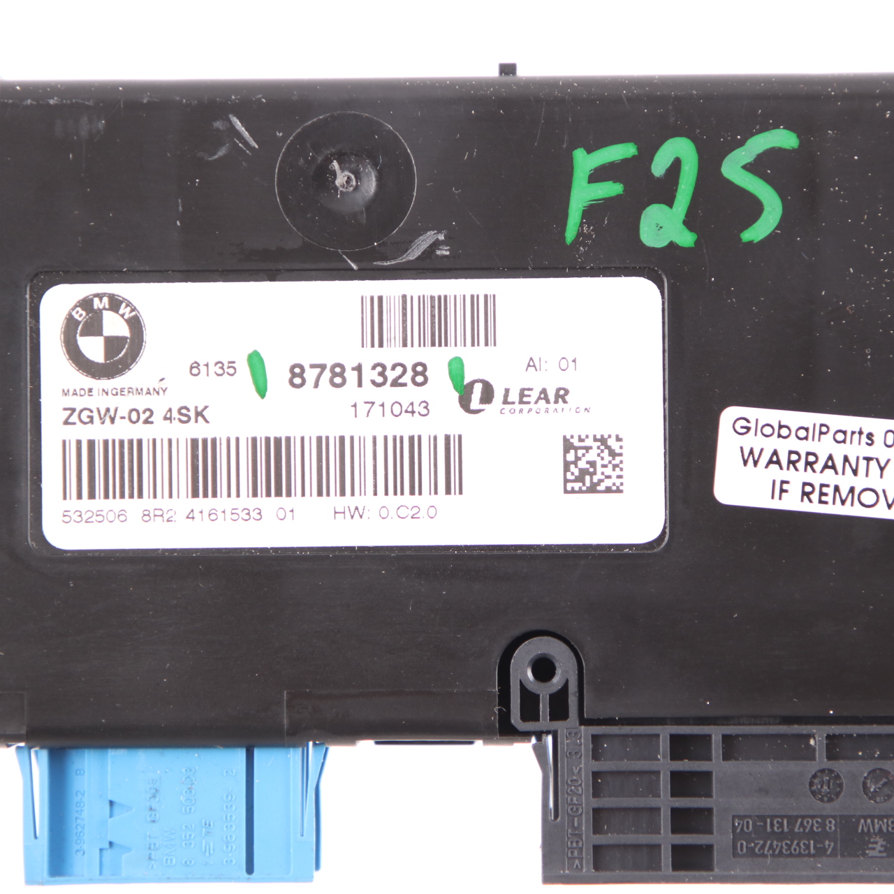 BMW X3 F25 Central Gateway Modul Steuergerät Lear ZGW-02 4SK 8781328