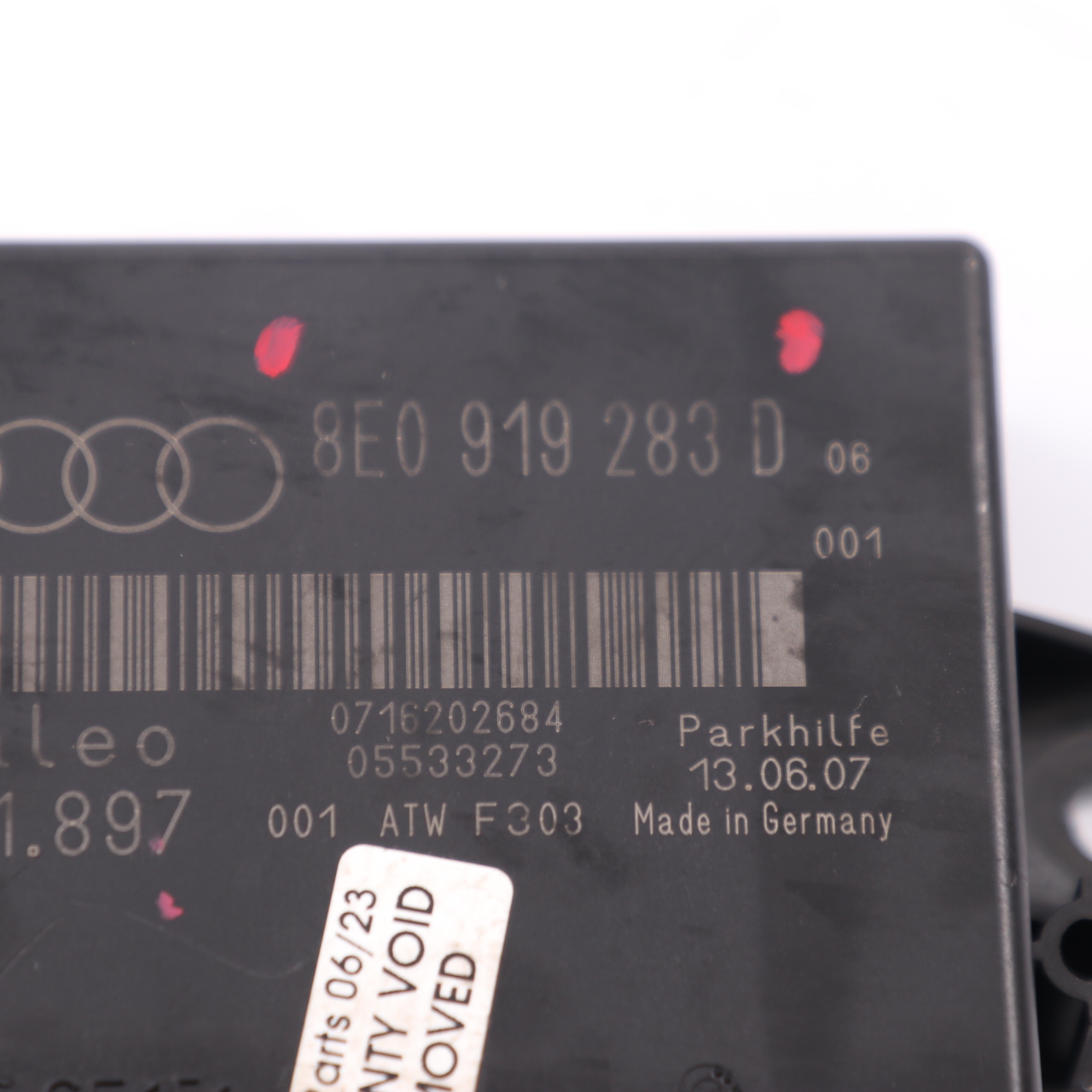 Audi A4 B7 PDC Parkdistanz sensor Steuergerät Modul hinten 8E0919283D