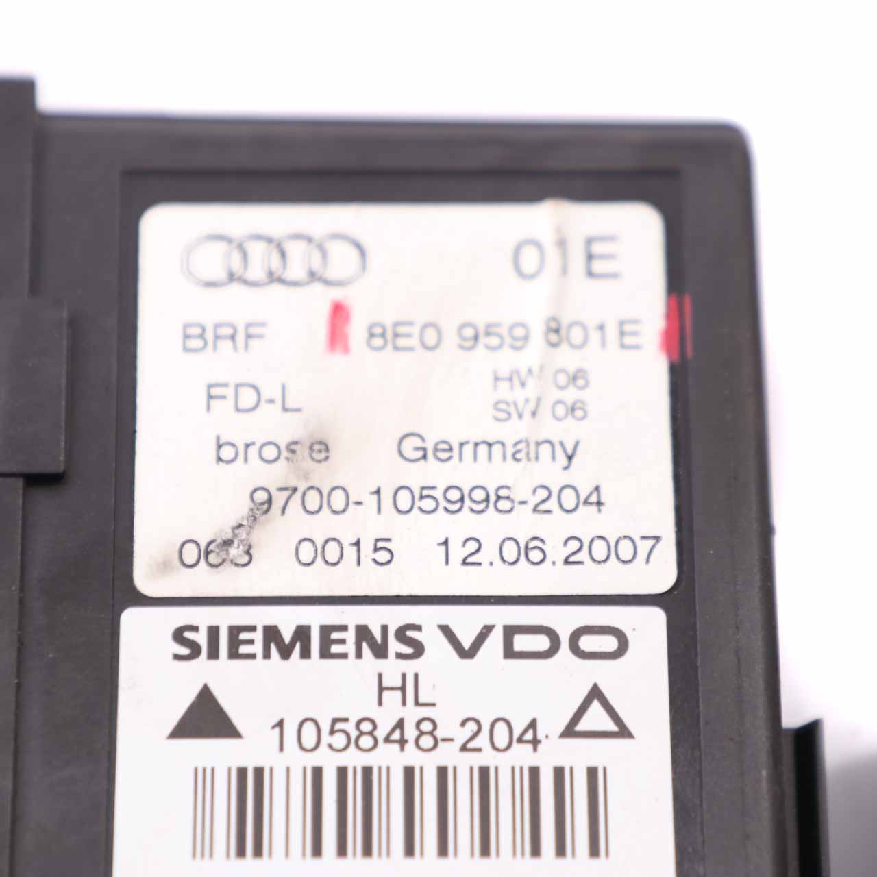 Audi A4 B7 Fensterheber Motor Tür hinten links Regulator Drive 8E0959801E