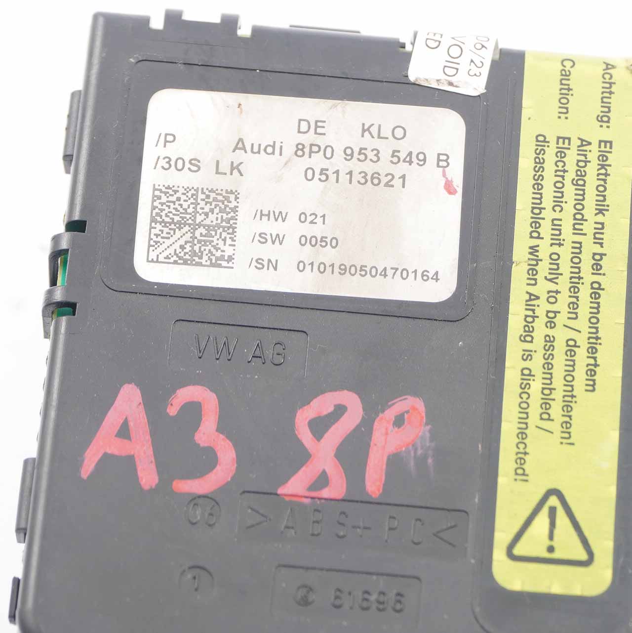 Audi A3 8P Lenkrad position Winkel sensor Steuergerät Modul 8P0953549B