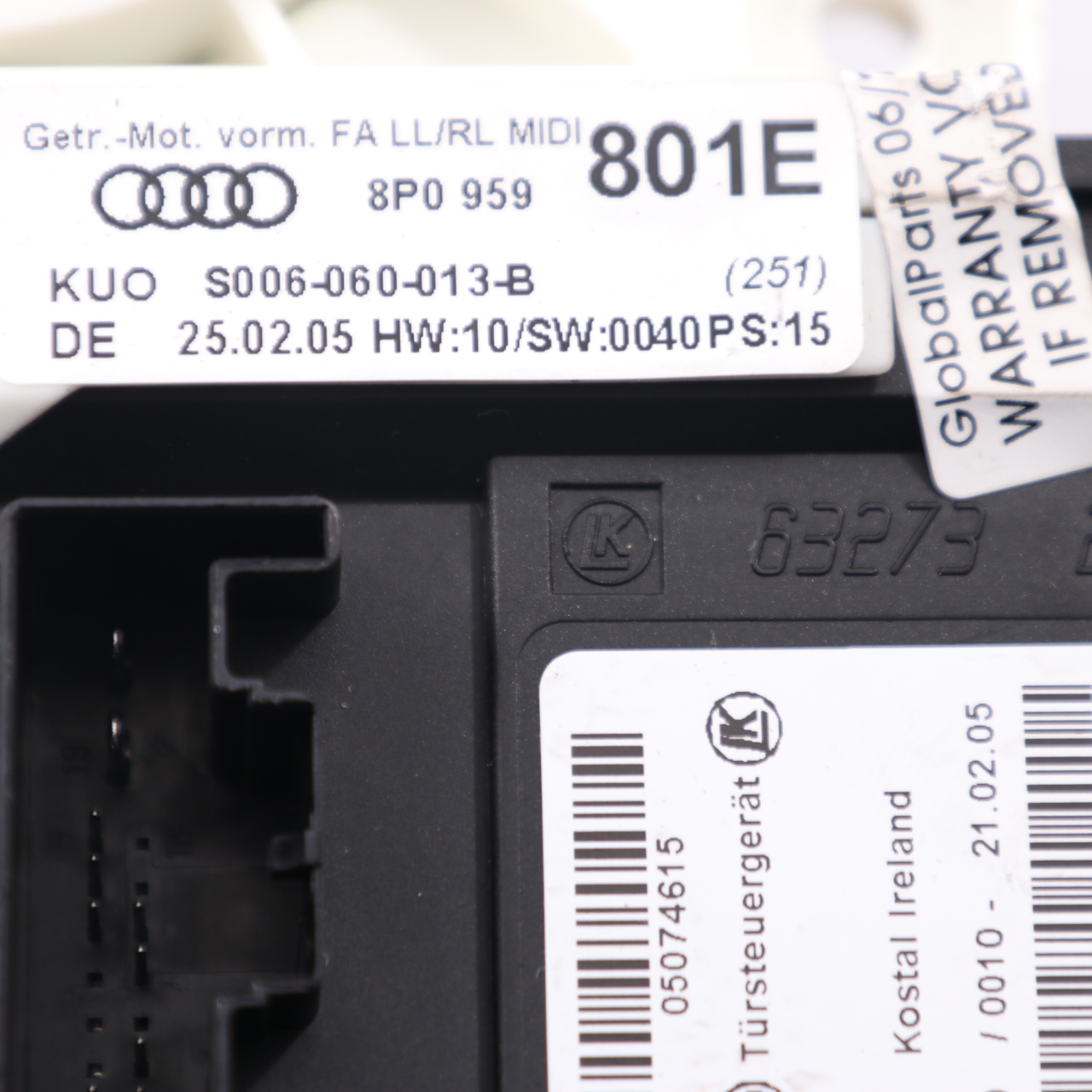 Audi A3 Fensterhebermotor Tür vorne links rechts Antriebseinheit 8P0959801E