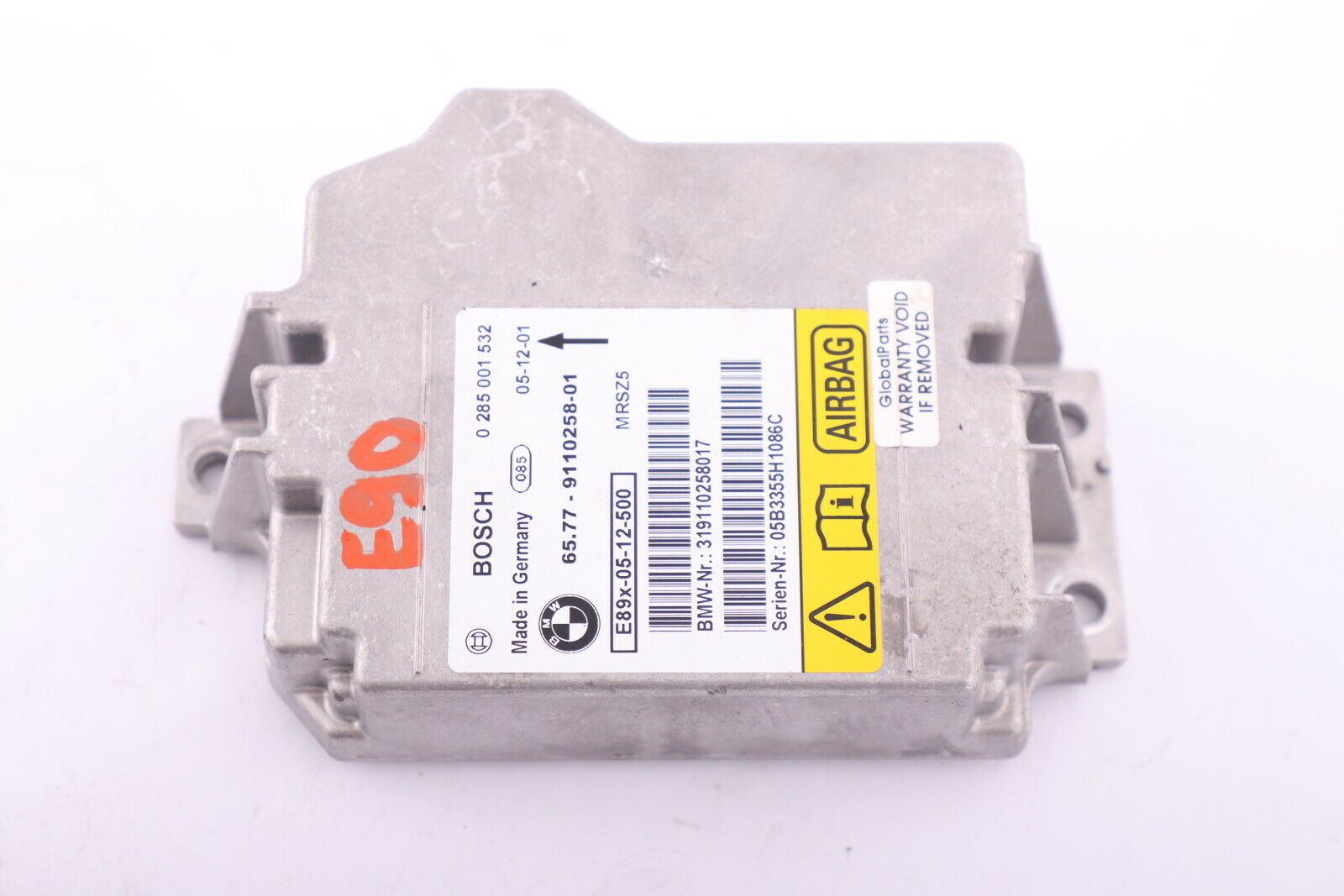 BMW E81 E87 E90 E91 Control Unit Airbag ECU NO CRASH DATA 9110258