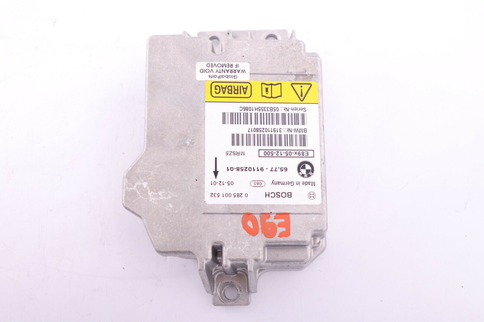 BMW E81 E87 E90 E91 Control Unit Airbag ECU NO CRASH DATA 9110258